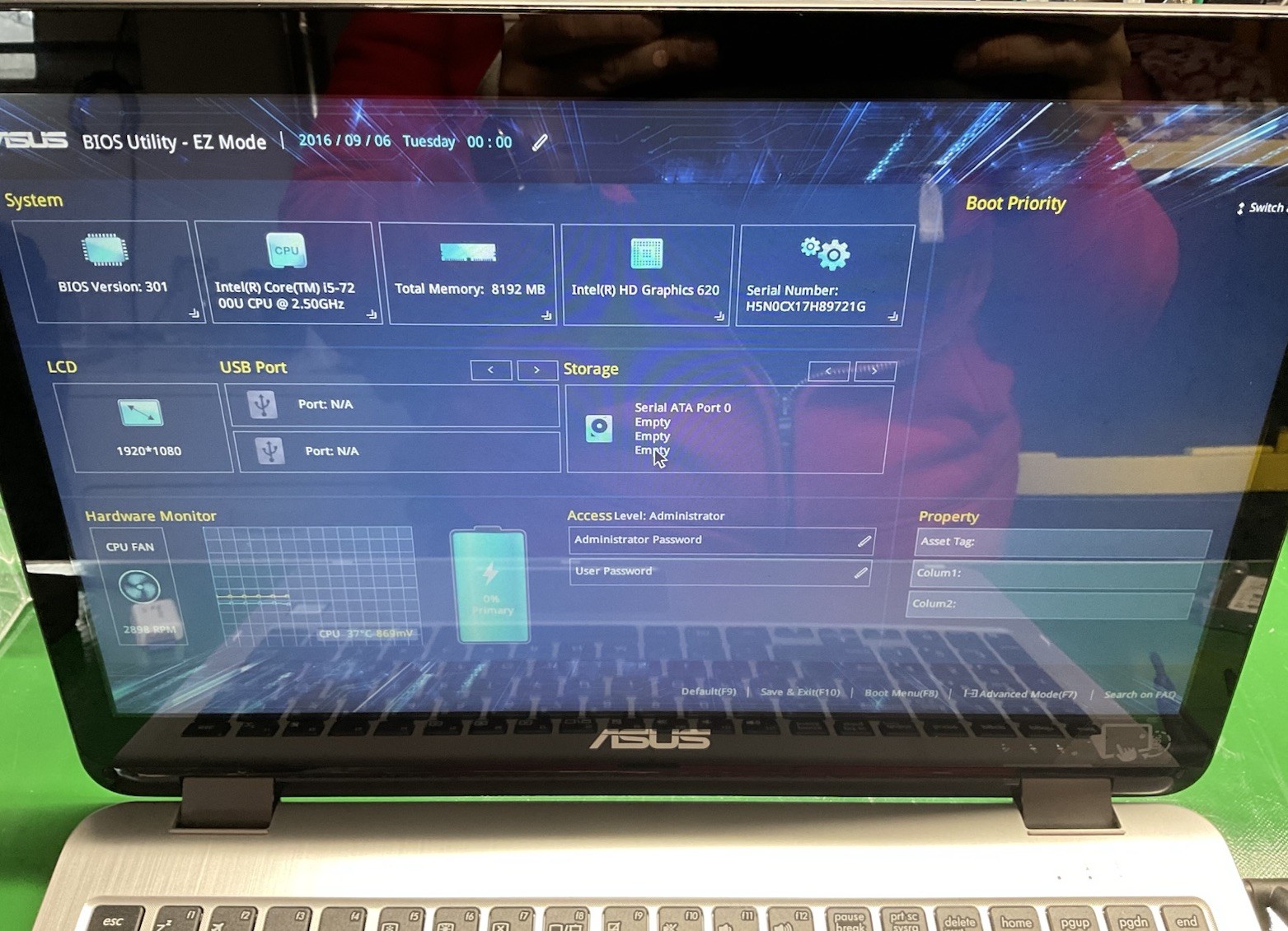 ASUS Vivobook Flip R518U 15.6 Touch Laptop i5-7200U 8Gb NO HDD FOR PARTS