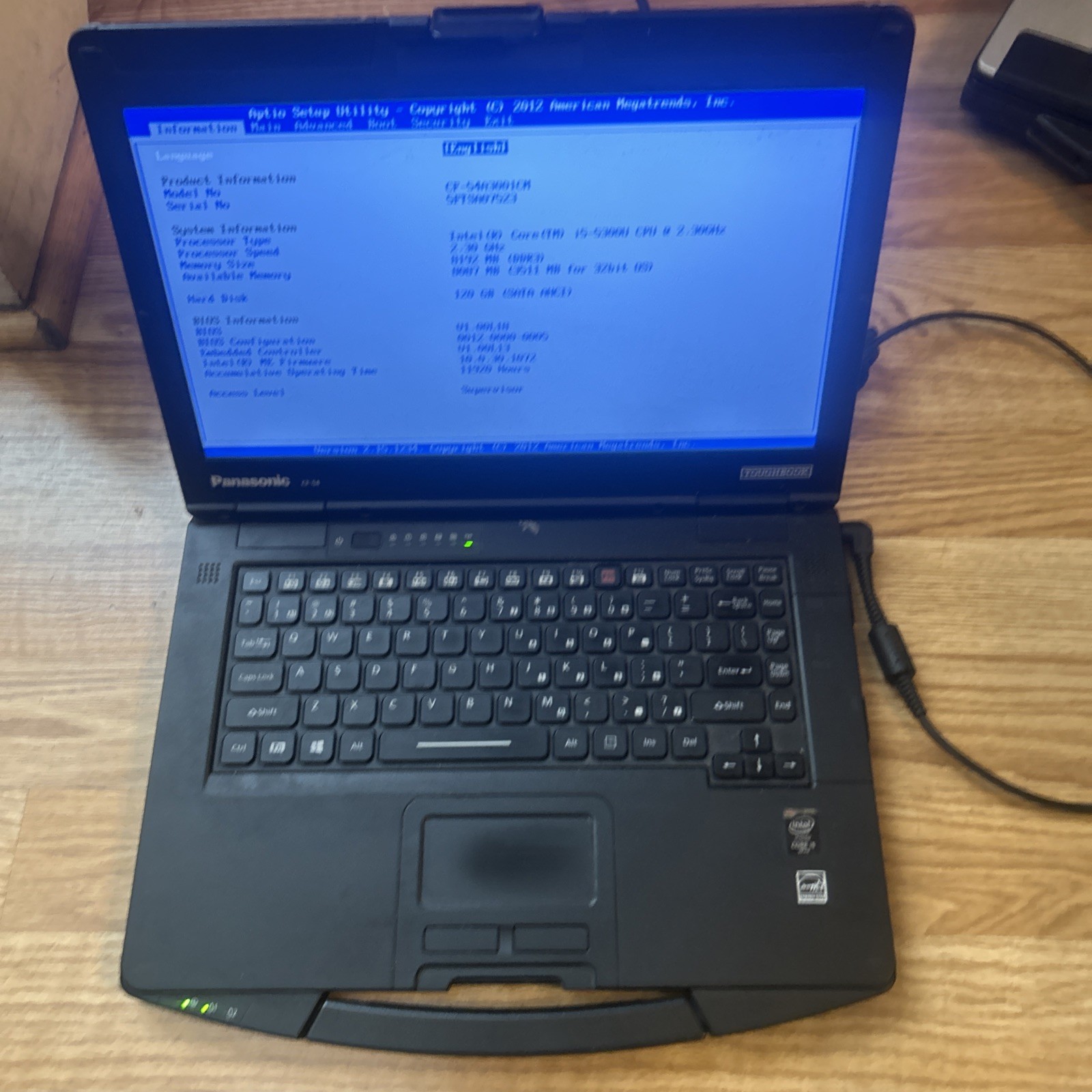 Panasonic Toughbook CF-54 mk1 Intel i5-5300 |8GB ddr3 | 120GB ssd | Win10 pro