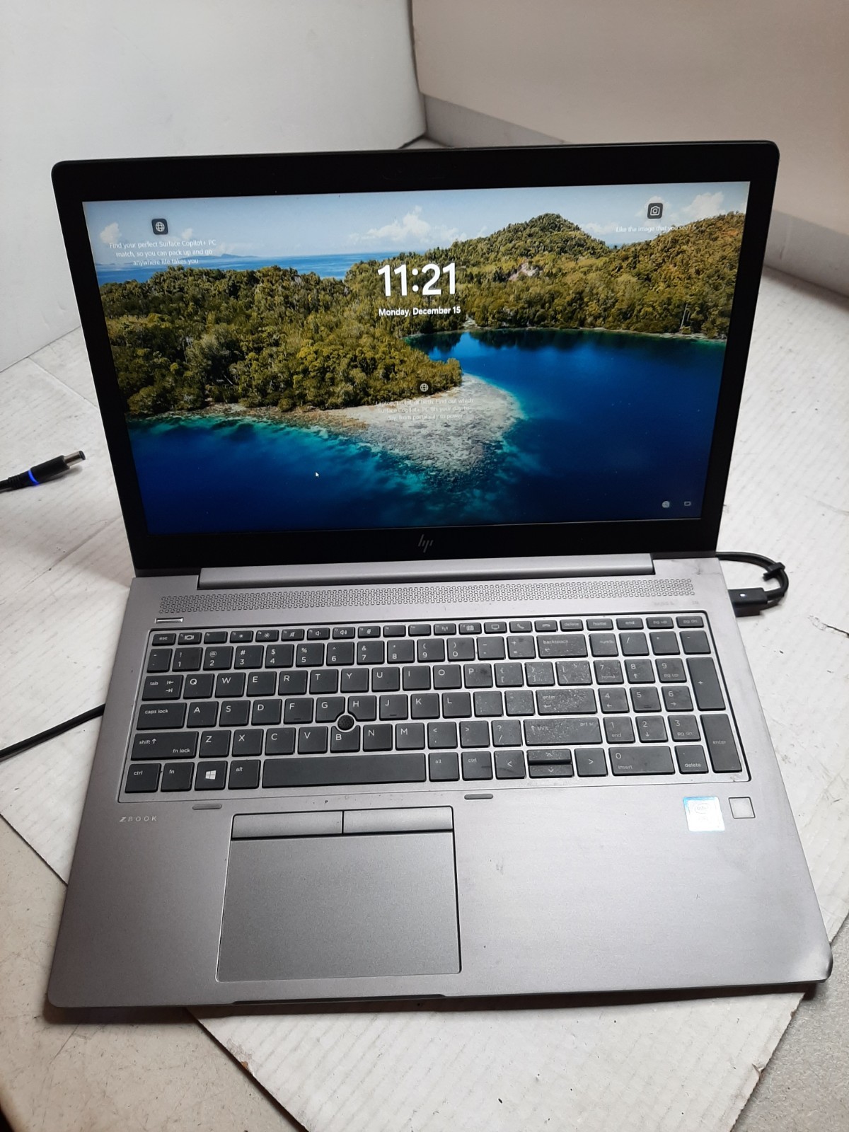 HP ZBook 15u G5 15.6″ Laptop i5-8350U 8GB RAM 256GB SSD WIN11 NO BATTERY!! #97
