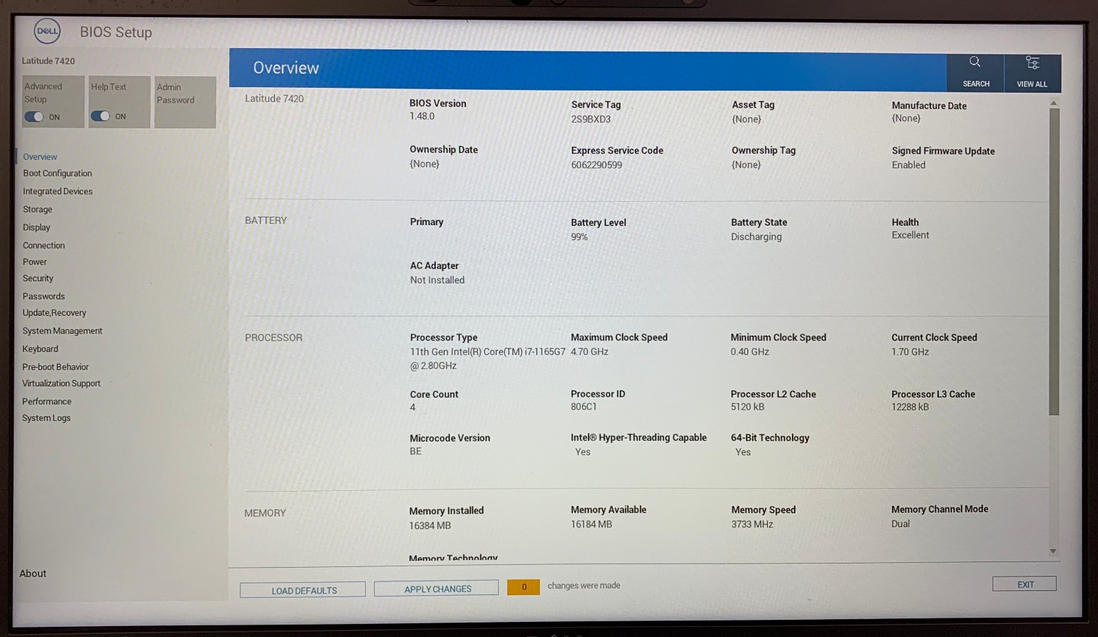 Dell Latitude 7420 14″ Laptop i7-1165G7 16GB RAM 256GB NVMe