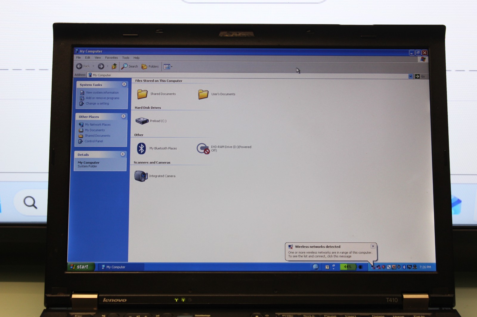 #56 LENOVO THINKPAD T410 14″ LAPTOP INTEL i5 M560@2.67GHz 3GB 150GB HD WINDOW XP