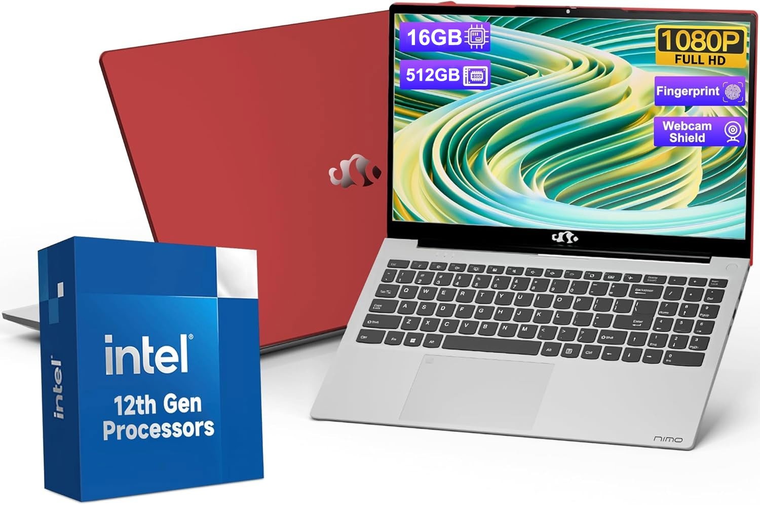 NIMO 15.6 Student-Laptop, 16GB RAM 256/512GB/1TB SSD Intel 12Gen N100 Processor
