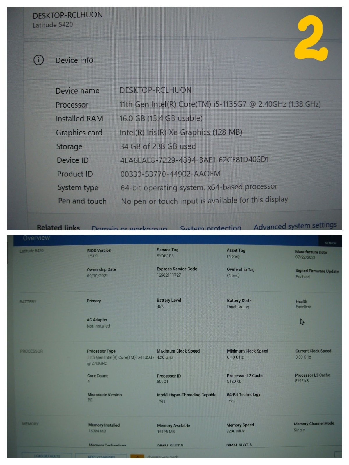 Dell Latitude 5420 14″FHD intel i5-1135G7 2.4GHz 16GB 256GB SSD W11Pro +Charger