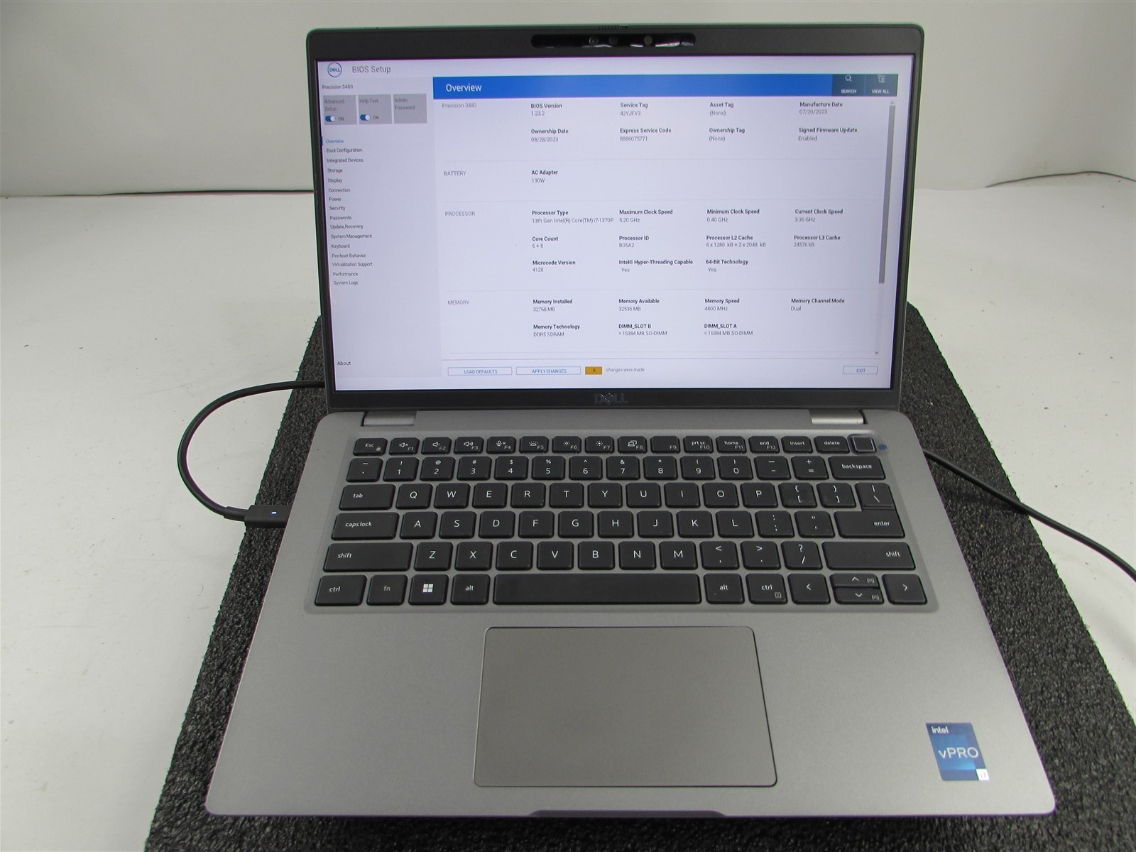 Dell Precision 3480 14″ i7-1370P 256GB SSD 32GB RAM RTX A500 WIN 11 PRO NO BATT