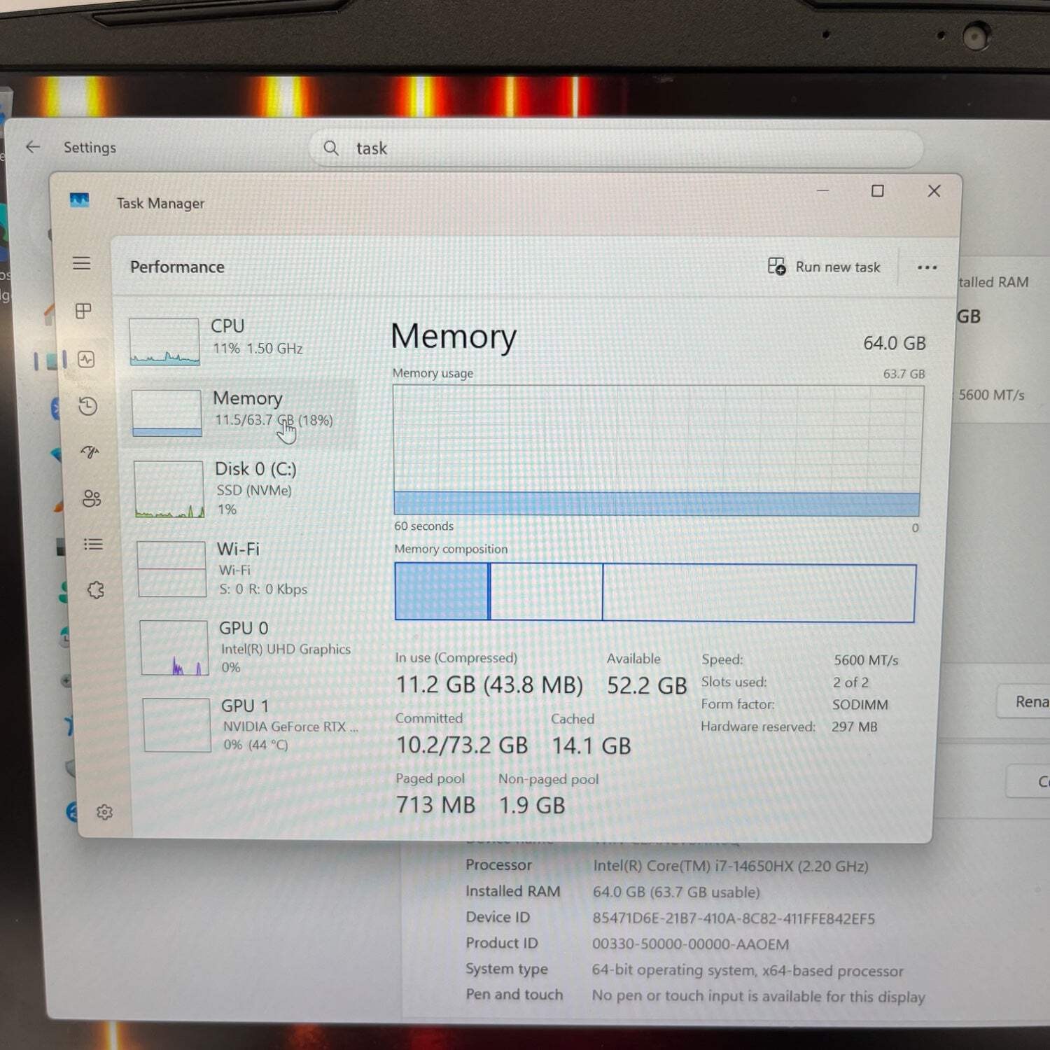 MSI Katana 15 HX 15.6″ i7-14650HX 2.2GHz 64GB RAM 4TB SSD GeForce RTX 5070
