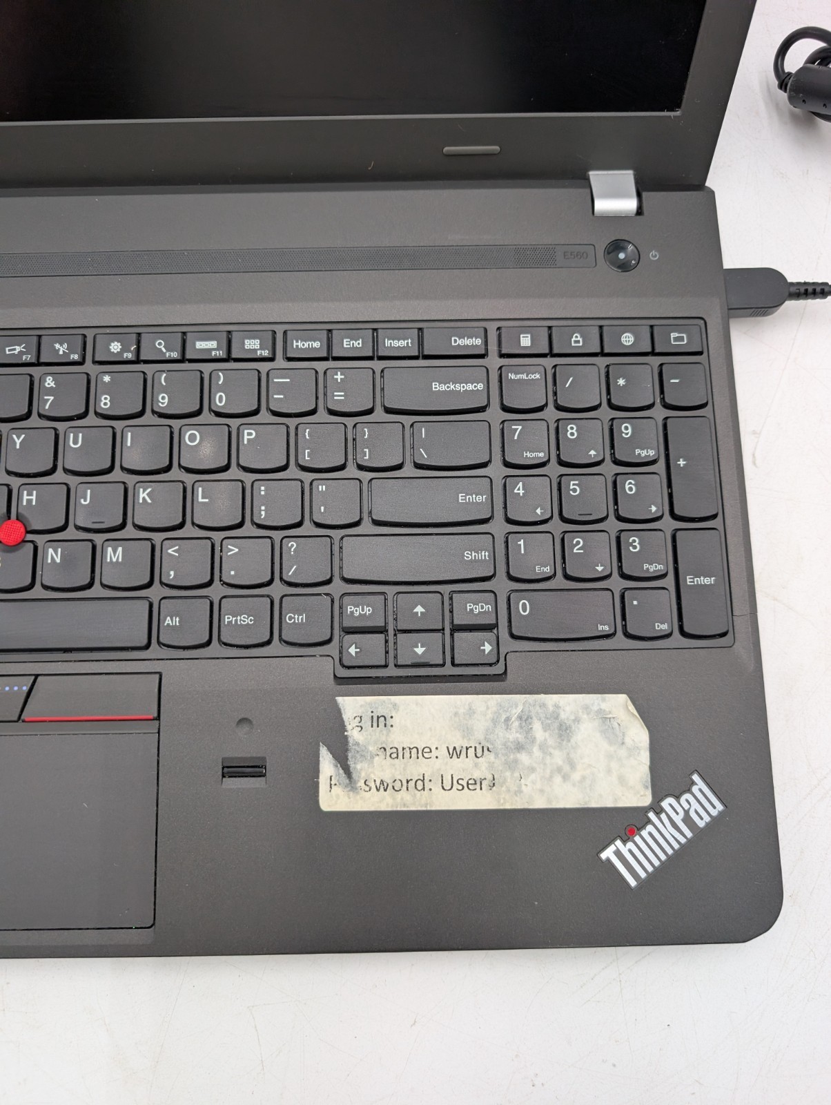Lenovo ThinkPad E560 i7-6500U 2.50GHz 8GB RAM No OS W/ Power Cord