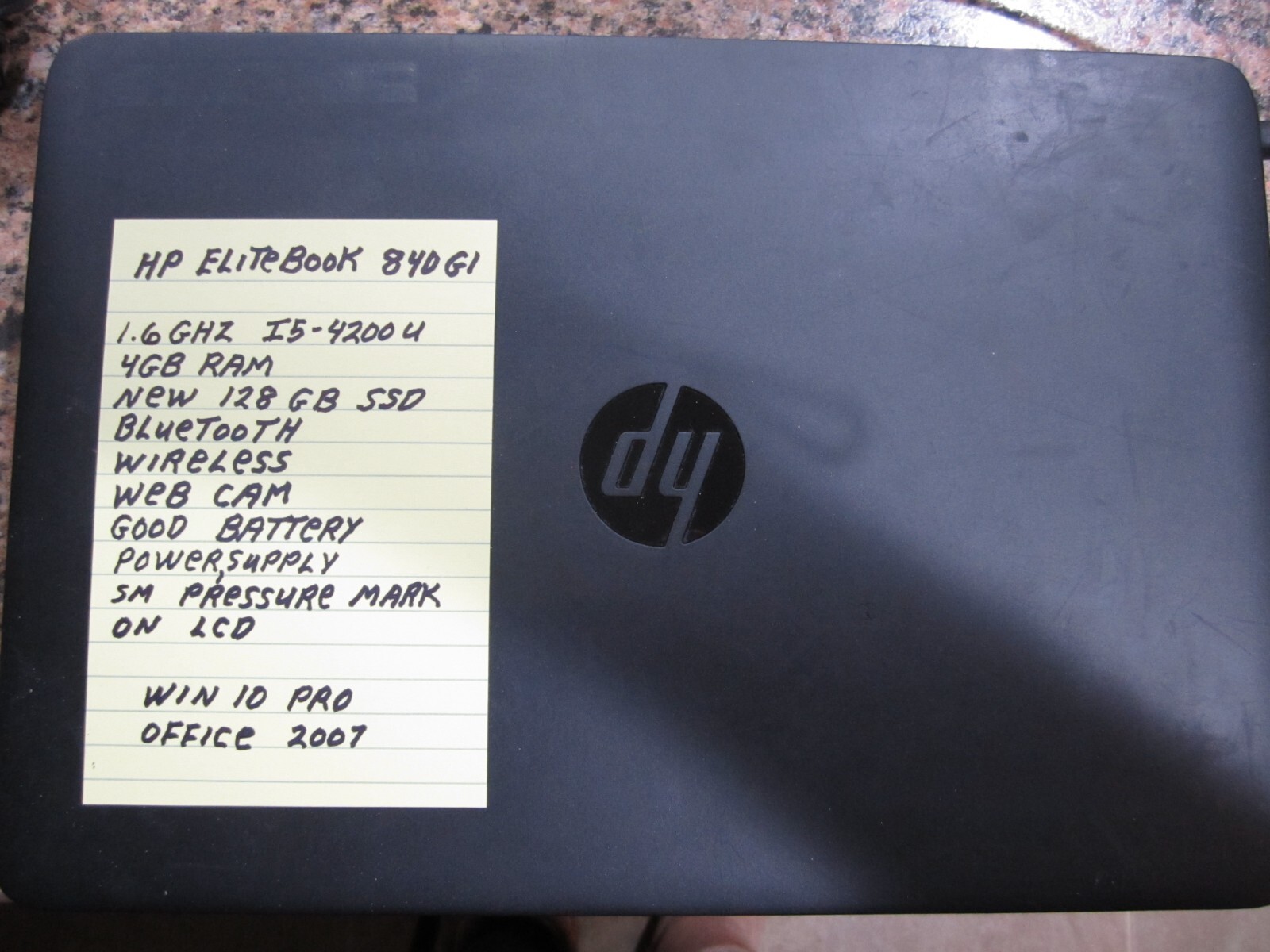 HP EliteBook 840 G1 Laptop Core i5 1.6 GHz 4GB RAM NEW 128GB SSD Win 10 Pro
