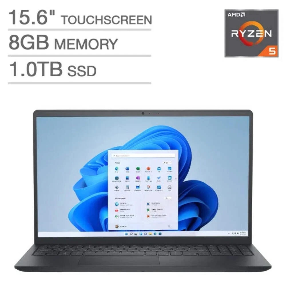 Dell Inspiron 3535 15.6″ Touchscreen Laptop – AMD Ryzen 5 7530U 8GB 1TB SSD
