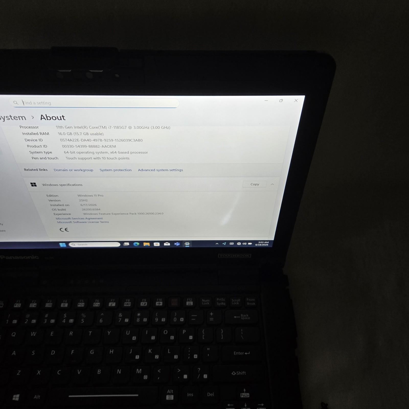 Panasonic Toughbook FZ-55 MK2 i7-1185G7 512GB SSD 16GB Ram | GPS & 4G | Grade B
