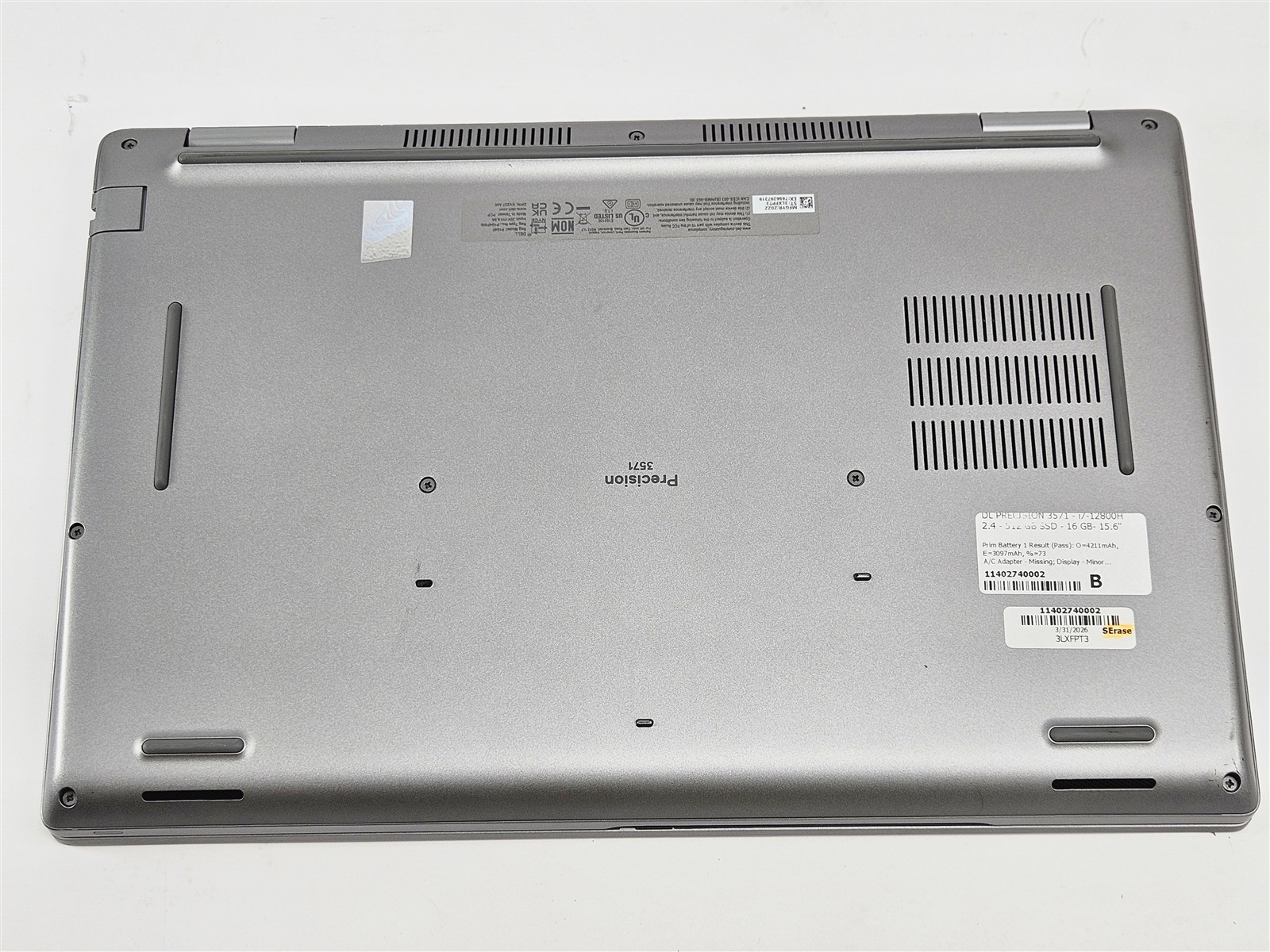 Dell Precision 3571 P104F 16GB 512GB SSD i7-12800H 15.6″ Workstation