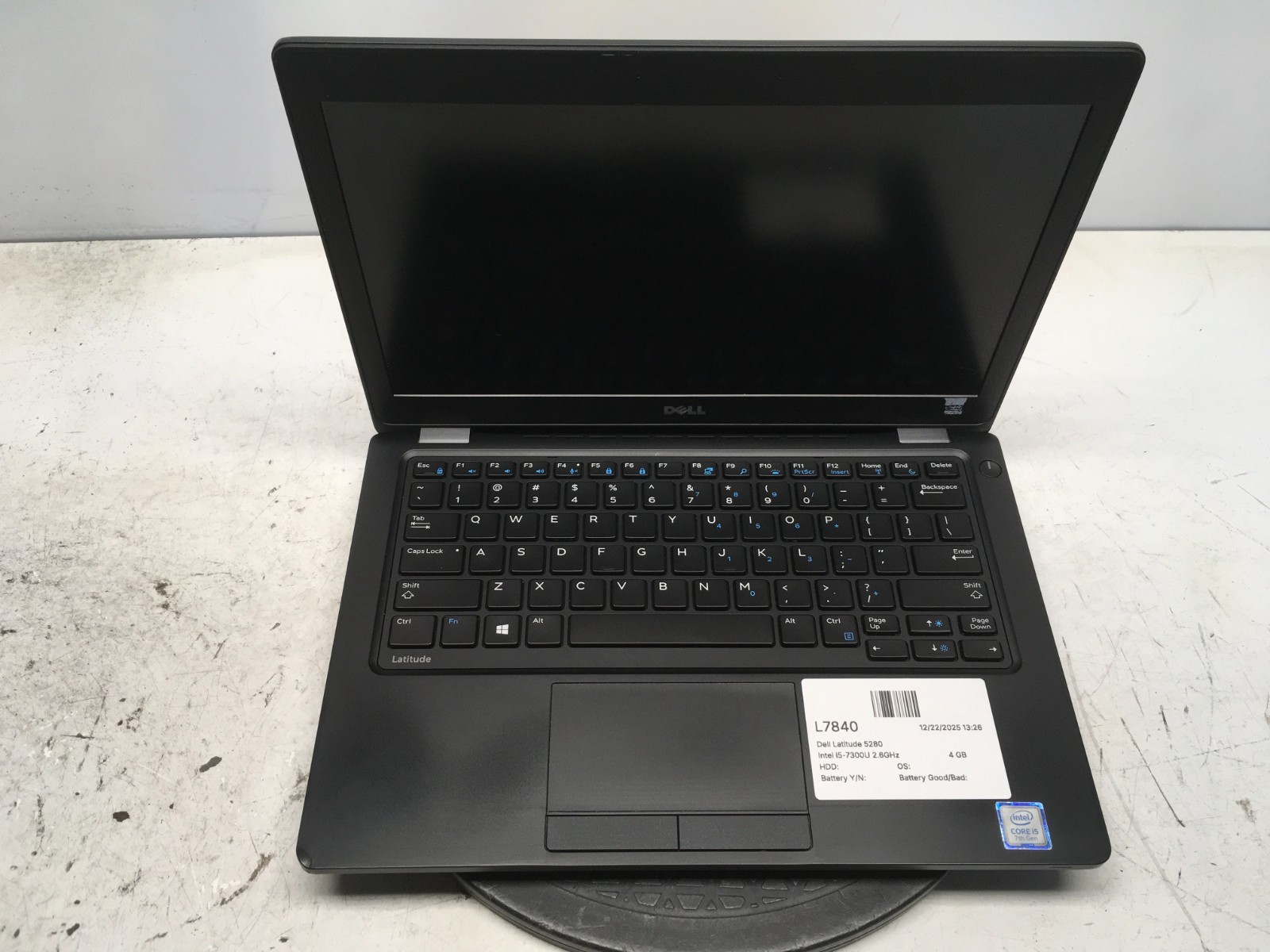 Dell Latitude 5280 Intel i5-7300U 2.6GHz 4 GB NO HDD NO BAT READ