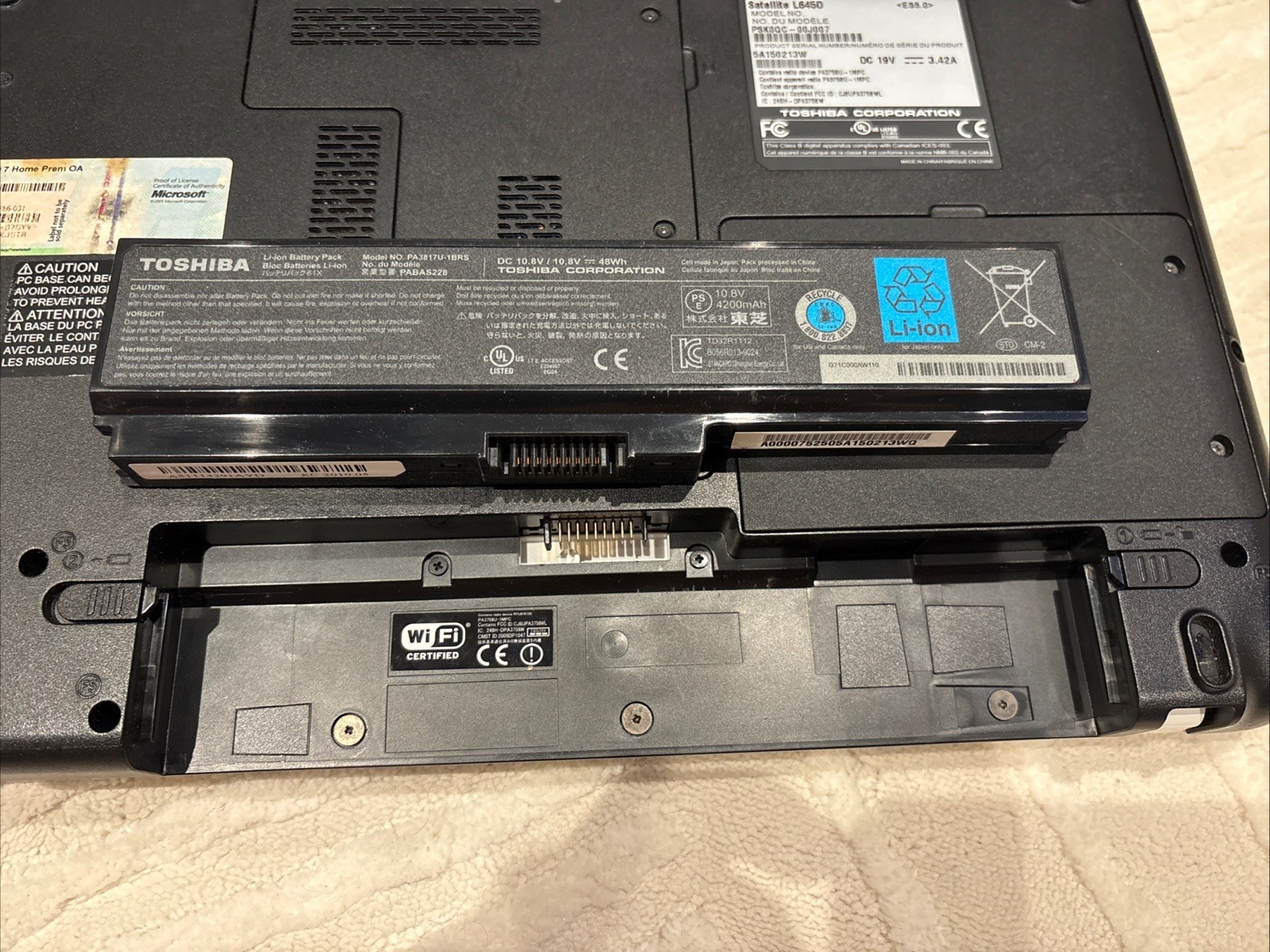 TOSHIBA SATELLITE L645D – FOR PARTS