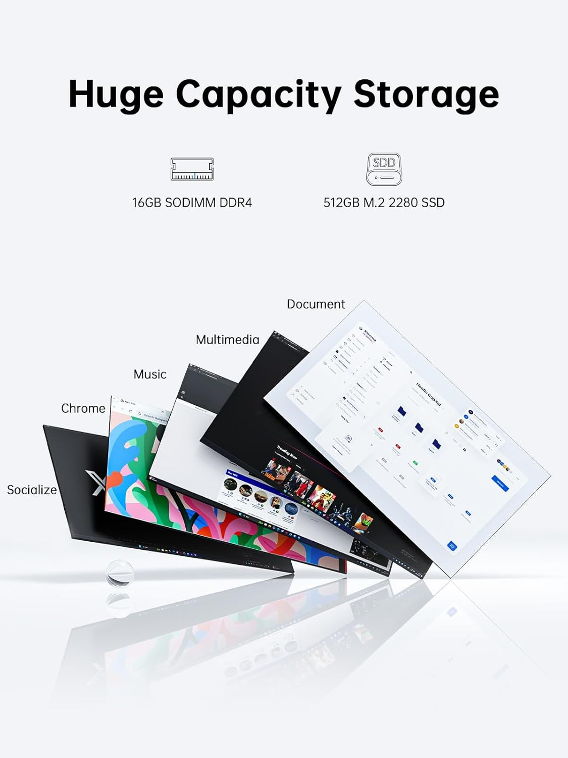 Laptop, 16GB DDR4 512GB SSD Laptop Computer, 16.0Inch Windοws 11 Laptop with Ιnt