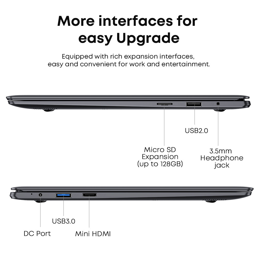 CHUWI HeroBook Pro 14.1″ Windows 11 Laptop Intel N4020 8/12/16GB RAM 256GB SSD