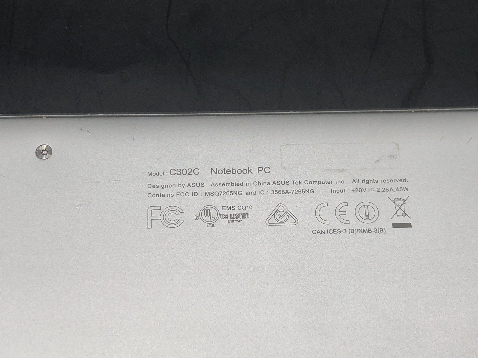 Asus Chromebook Flip C302C 12.5″ Intel Core M3-6Y30 4GB RAM Good Working Tested