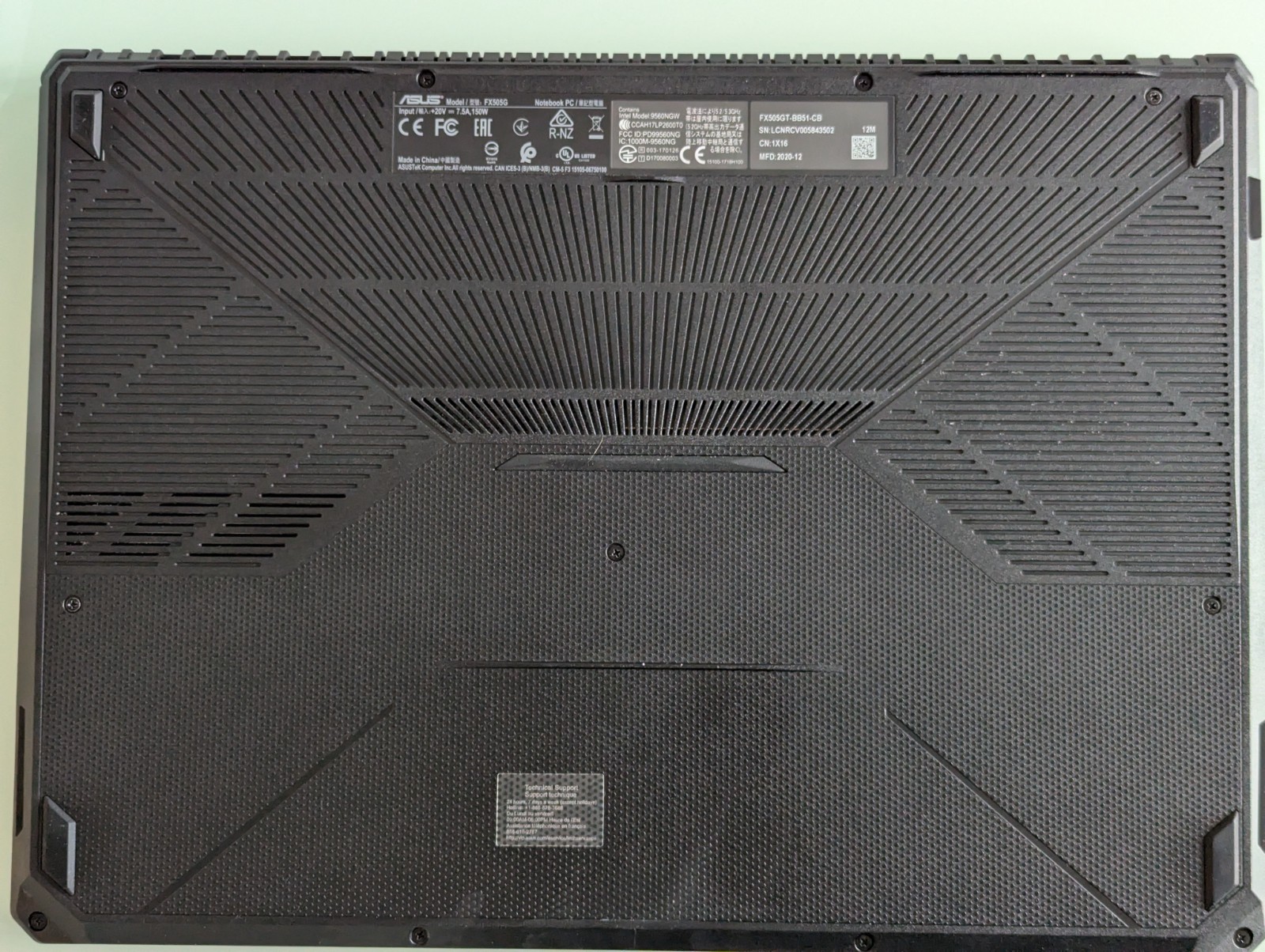 ASUS TUF FX505GT Gaming Laptop – 16GB RAM – No Hard Drive – Working As-Is
