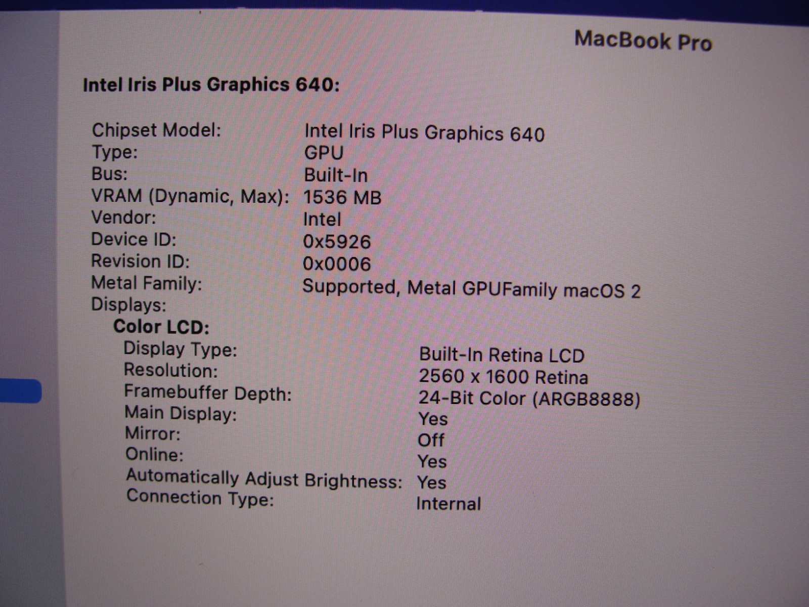 Apple MacBook Pro 13″ Mid-2017 A1708 /BTO OS Monterey i7-7660U 2.5GHz 16GB 512GB
