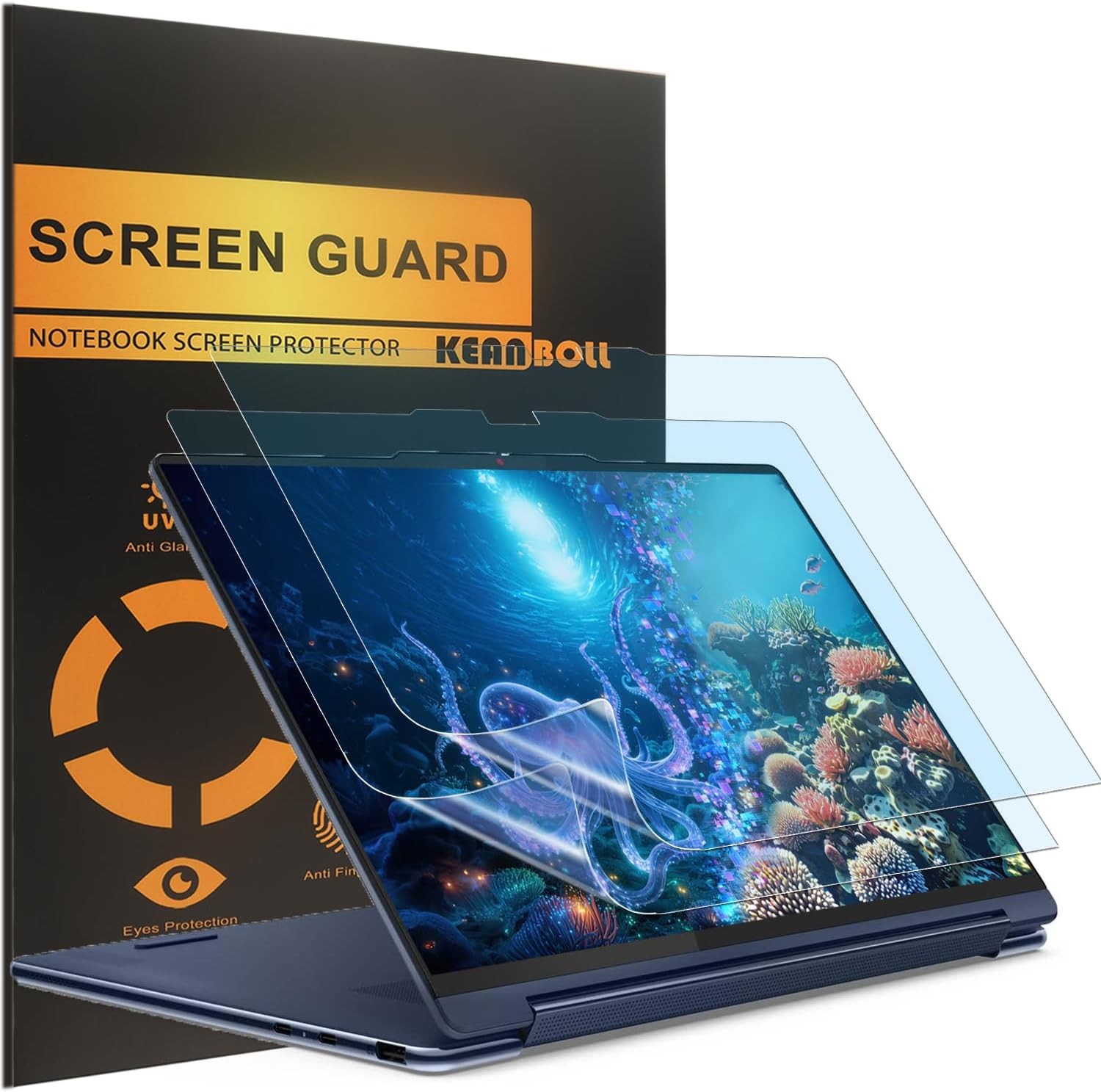 2-Pack Anti-Glare Blue Light Shield for Lenovo Yoga 9i Aura Edition 14″ Laptop