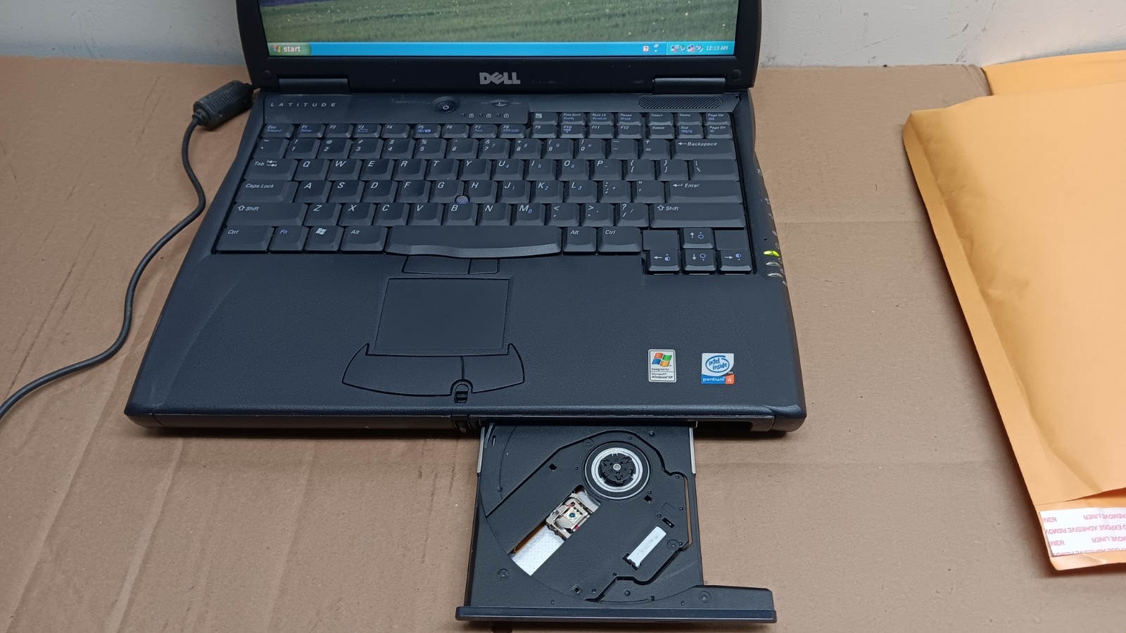 Vintage Dell Latitude C640 Laptop 2 GHz Windows XP Pro Serial & Parallel port