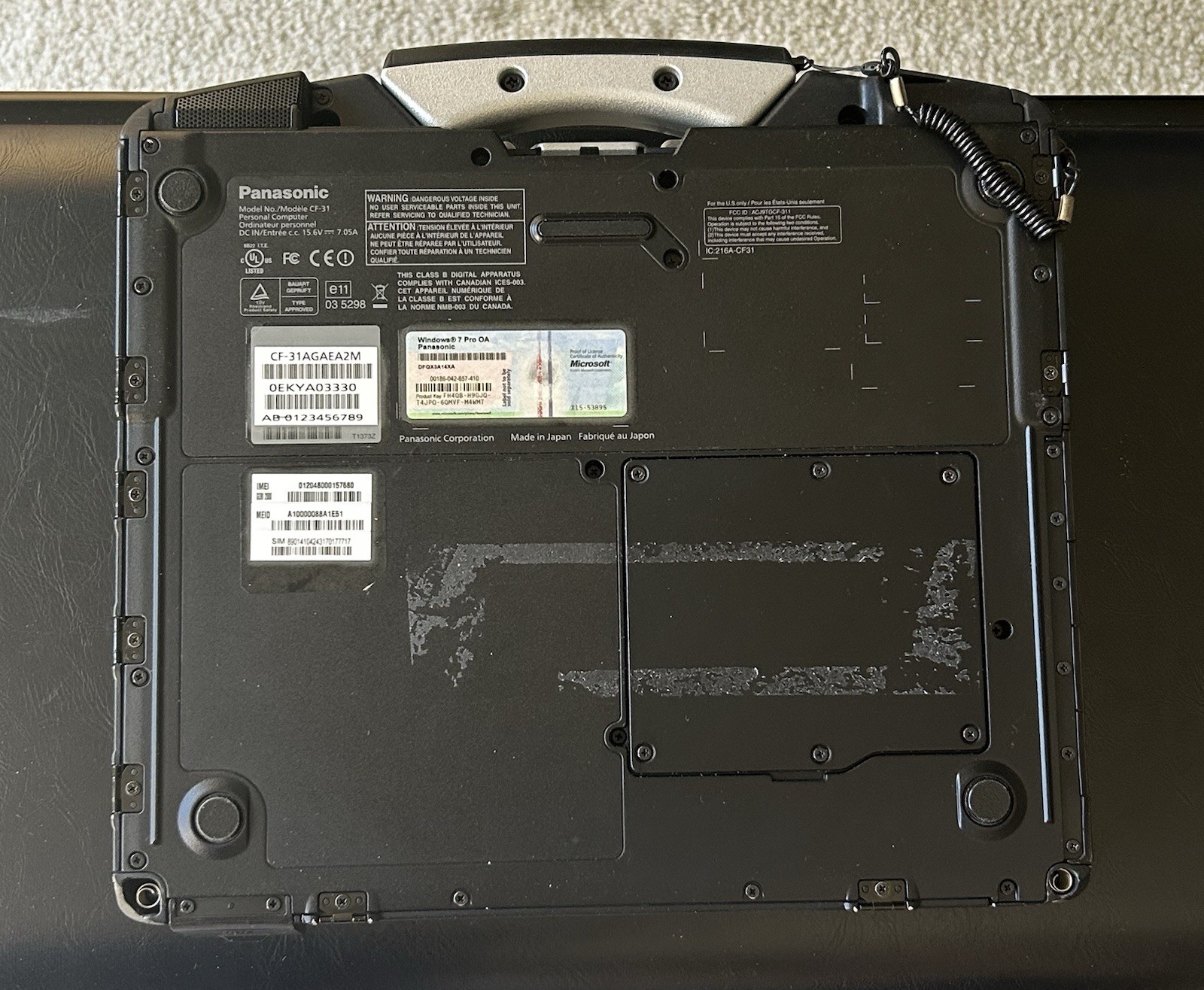 Panasonic Toughbook Laptop CF-31 – Intel i5 3320M – 8gb RAM – 120 gb SSD