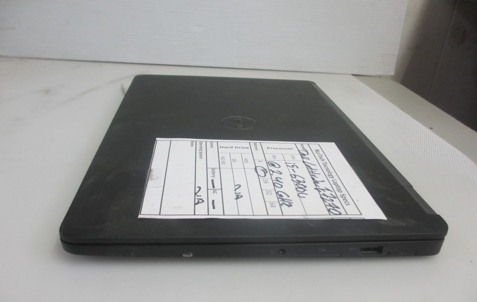Dell Latitude E7270 i5-6300U 2.4GHZ 8GB Laptop NO OS/ BTRY/ HDD/AC