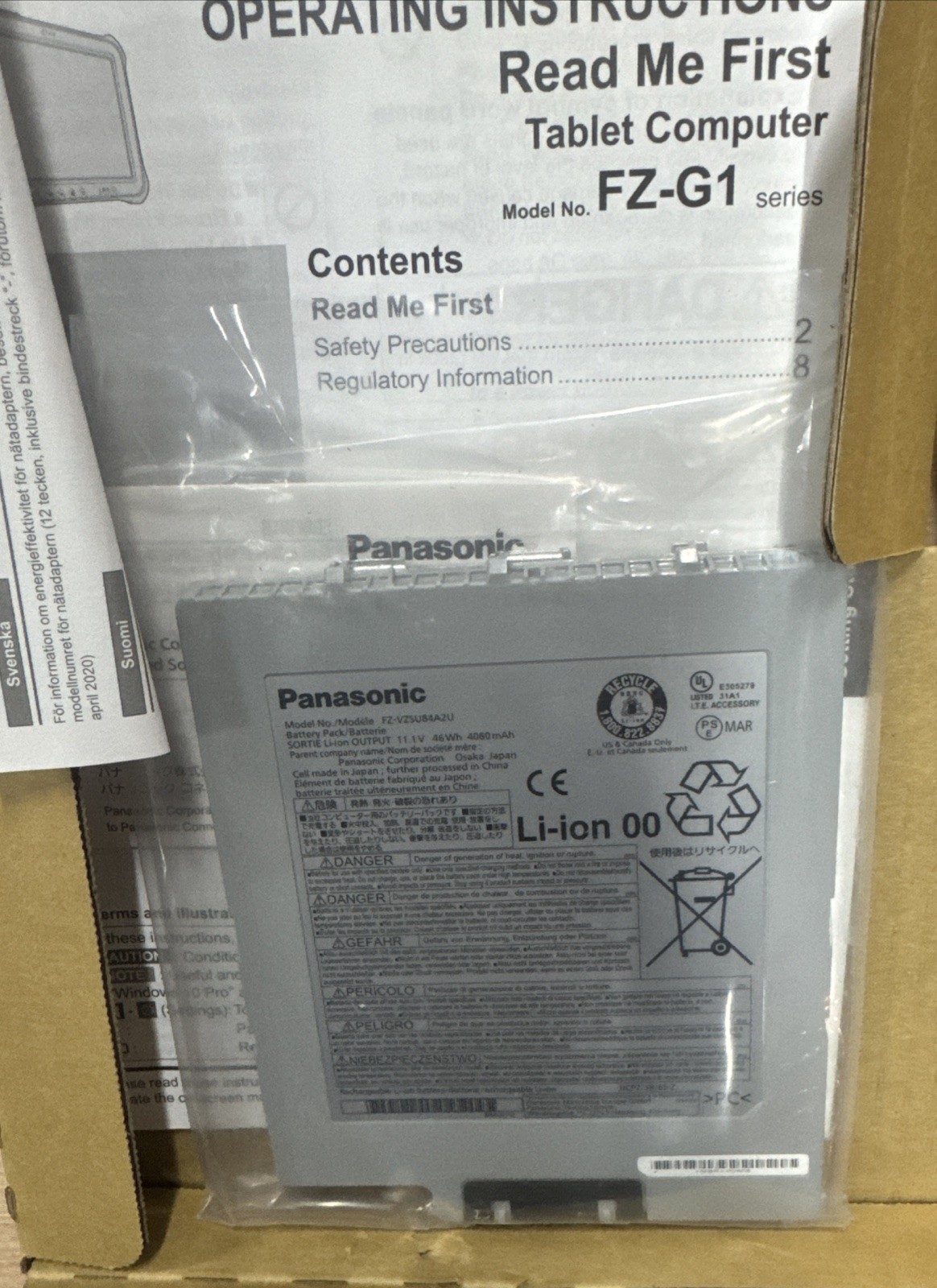 Panasonic FZ-G1U1096VM Tablet Computer ToughPad