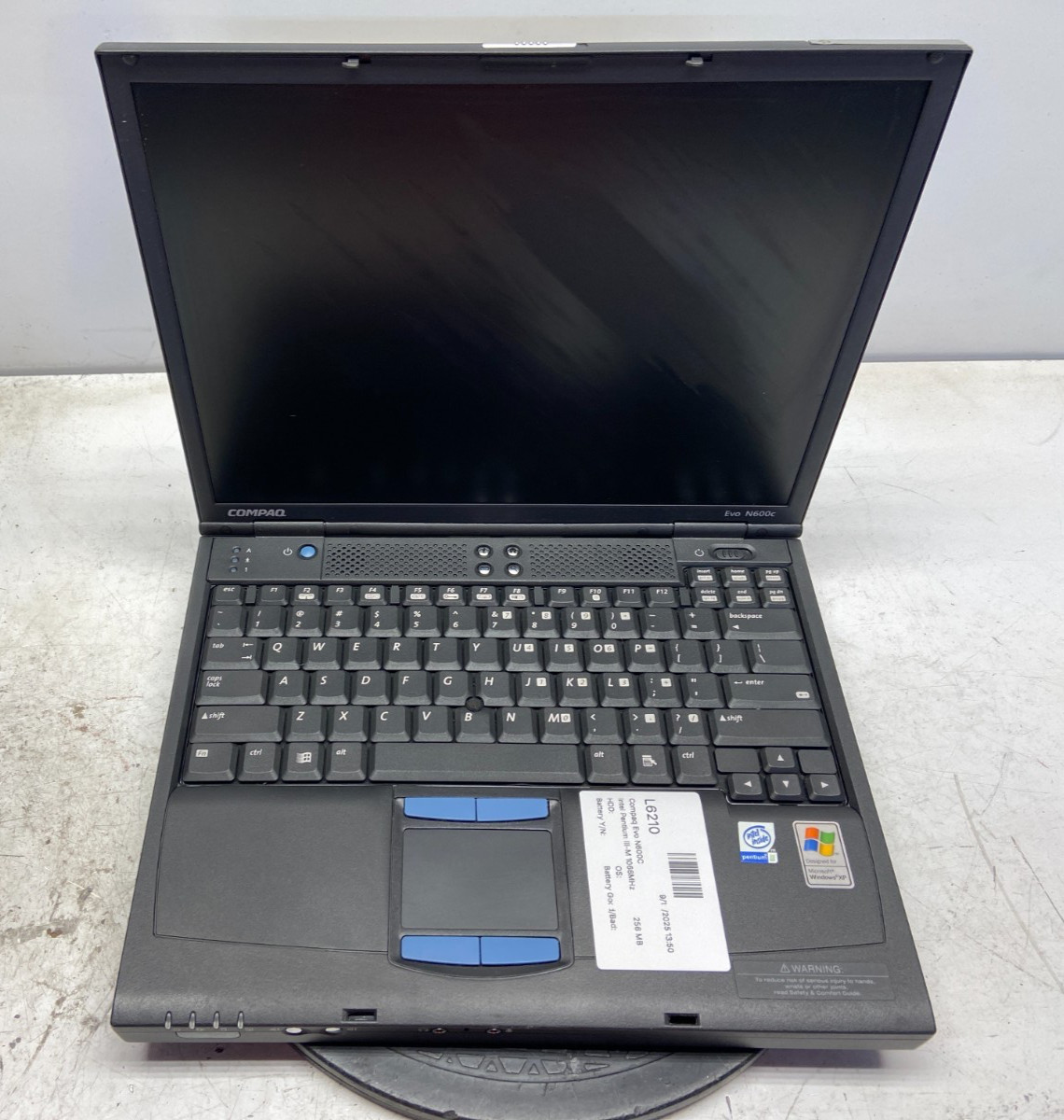 Compaq Evo N600C Intel Pentium III-M 1066MHz 256 MB NO HDD READ