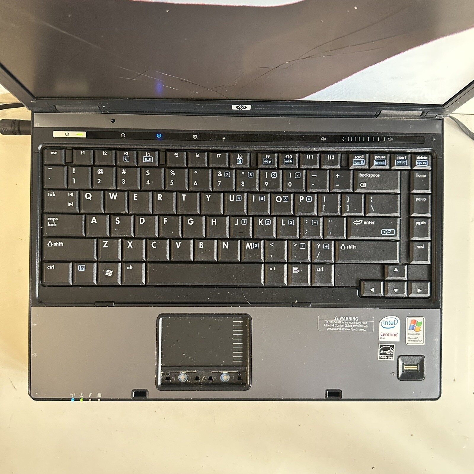 14.1” HP Compaq 6510b Laptop Intel Centrino Duo No HDD No RAM Scraps/Salvage