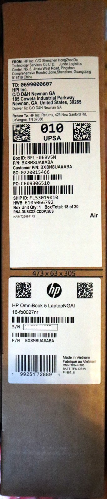 HP OmniBook 5 Laptop Computer 16″ 2K Snapdragon X 16 GB memory,512 GB SSD,NEW 26