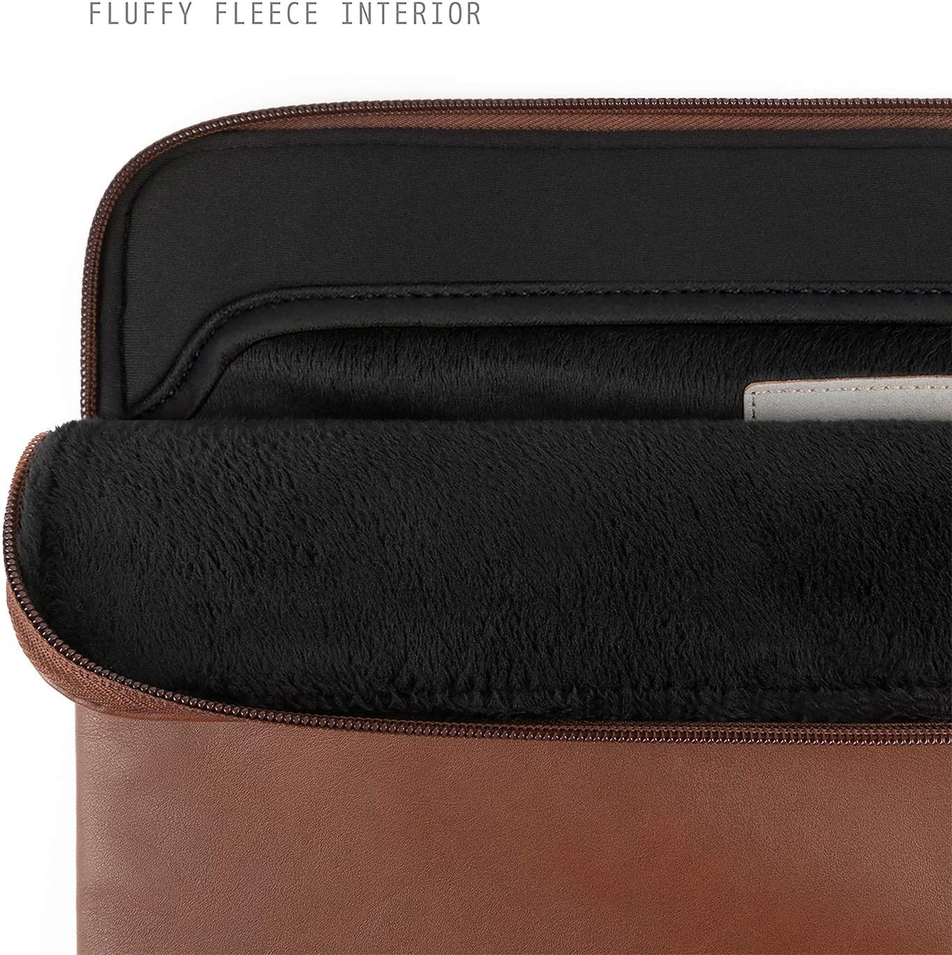 Brown PU Leather Laptop Sleeve for 13/14 Inch MacBook Air & Pro M2/M3/M4/M5