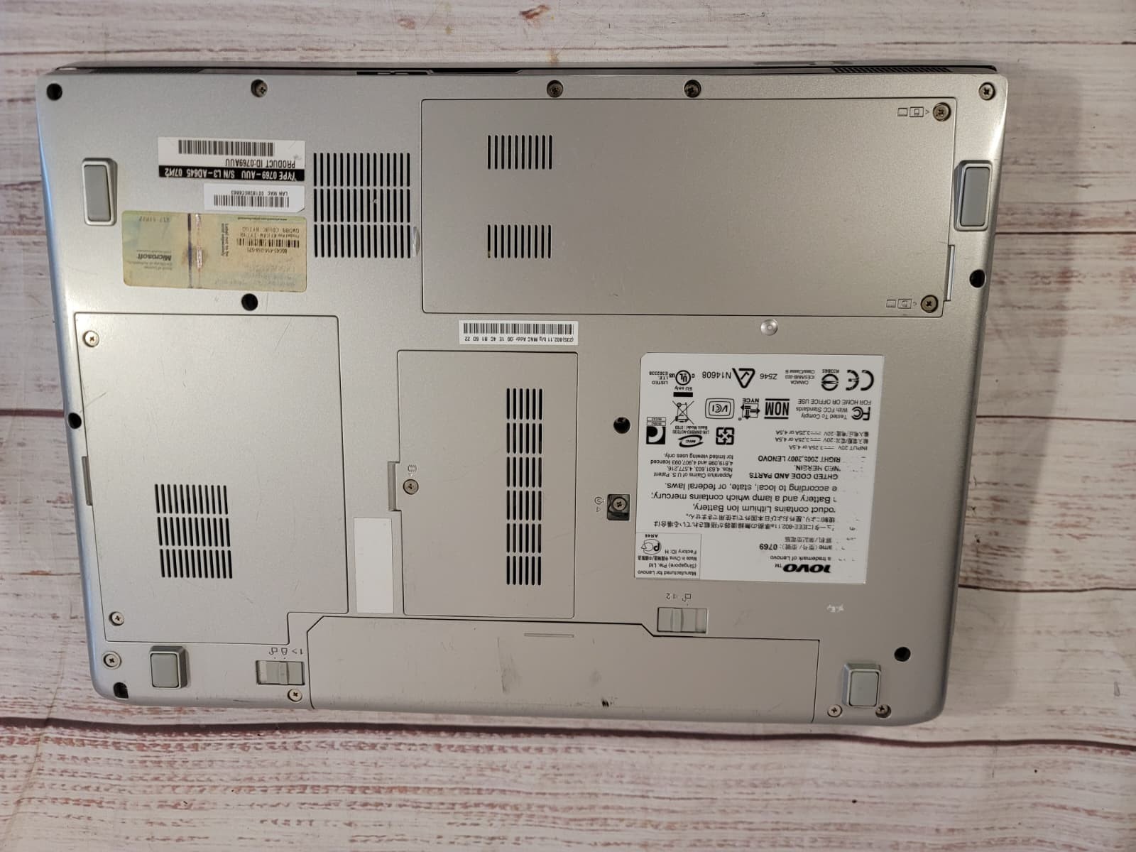 Lenovo 3000 N200 0769-AUU Laptop Notebook Intel Pentium Dual Core – for Parts