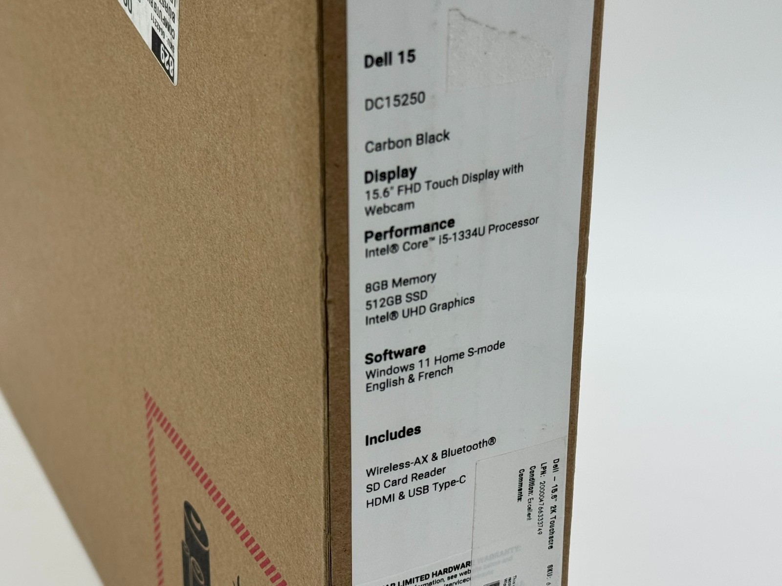 Dell 15.6″ 2K Touch Laptop i5-1334U 13th Gen 8GB 512GB Carbon Black 2023 *READ*