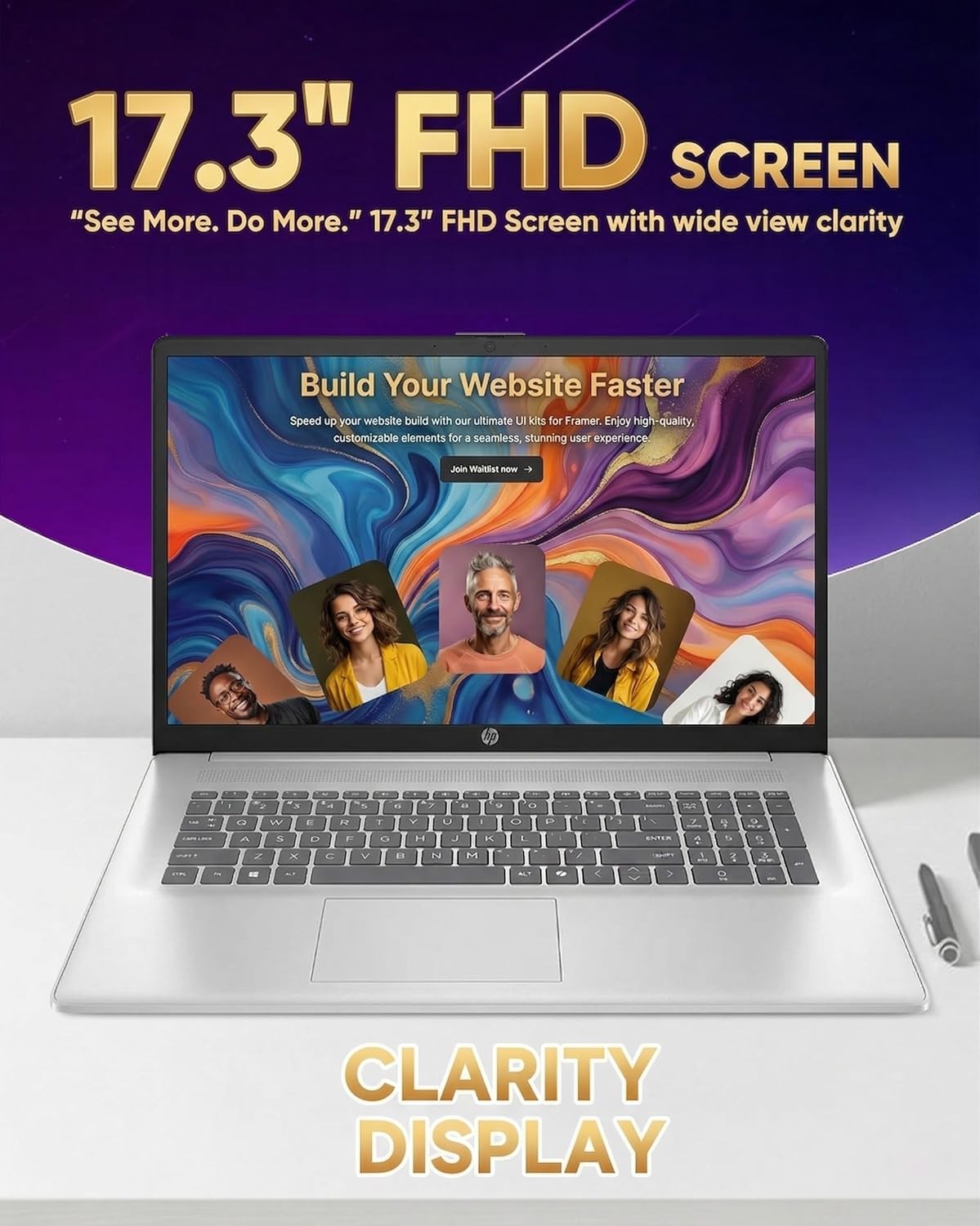 HP 17.3″ FHD Business Laptop 2026, AMD Ryzen 5 7430U, Upto 64GB RAM 2TB NVMe SSD