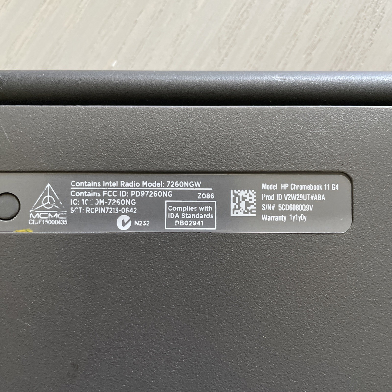 HP Chromebook 11 G4 11.6″ 4GB 16GB SSD Celeron N2840 2.16GHz w Power Adapt (D113