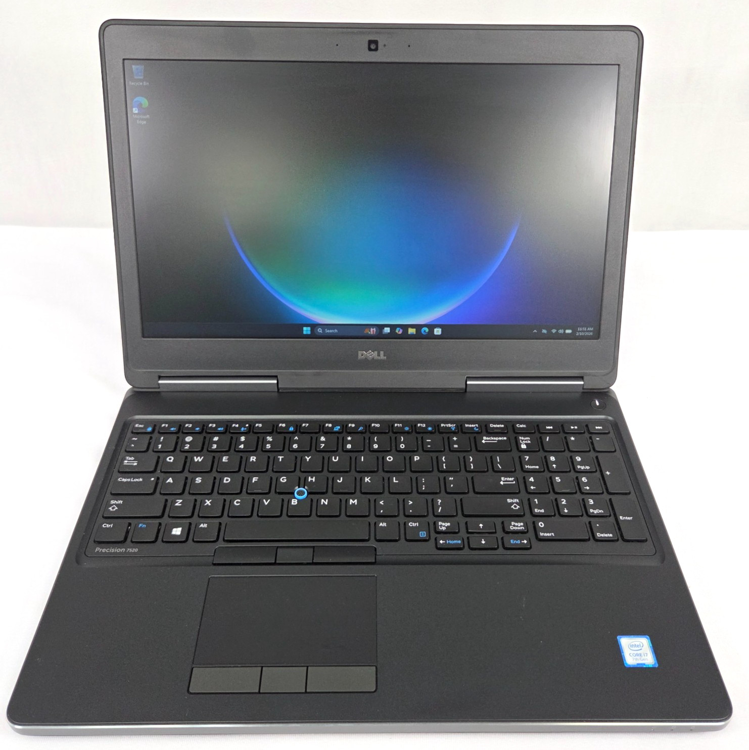 Dell Precision 7520 Laptop i7‑7820HQ 16GB 256GB SSD Radeon Pro WX Win11 Pro