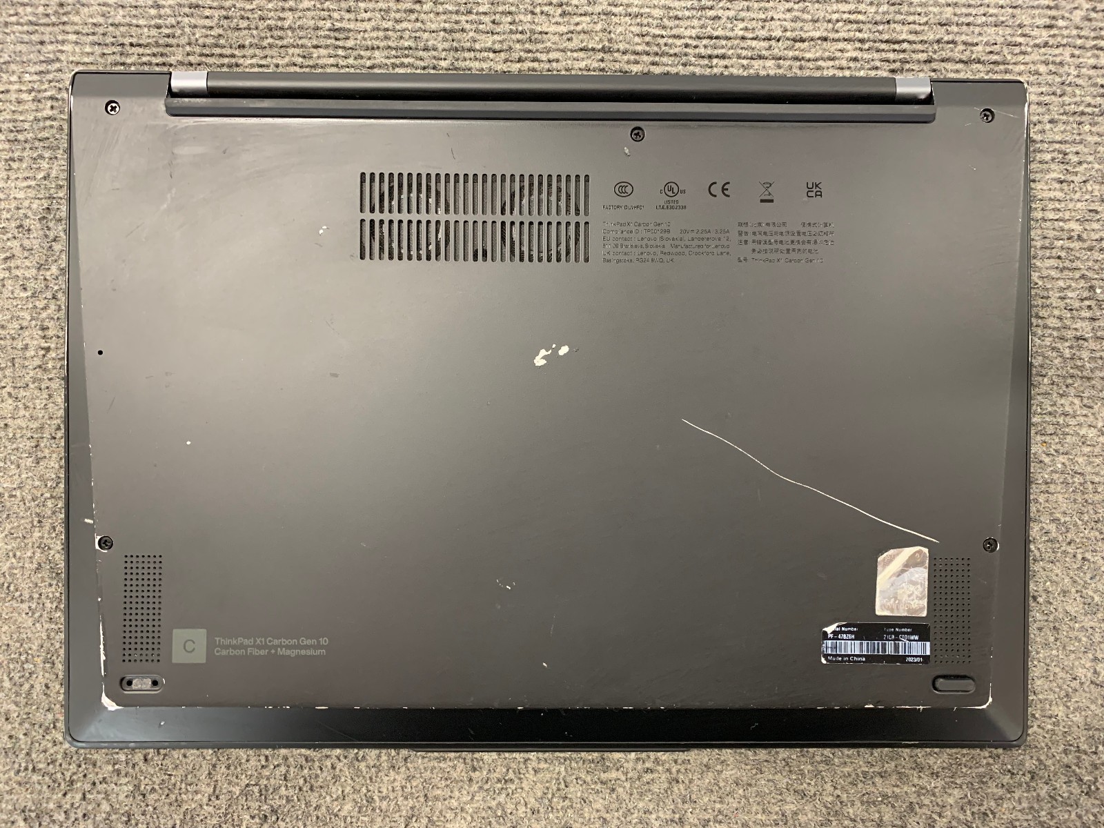 Lenovo ThinkPad X1 Carbon Gen 10 14″ Laptop i5-1240P 16GB RAM 512GB NVMe, As Is