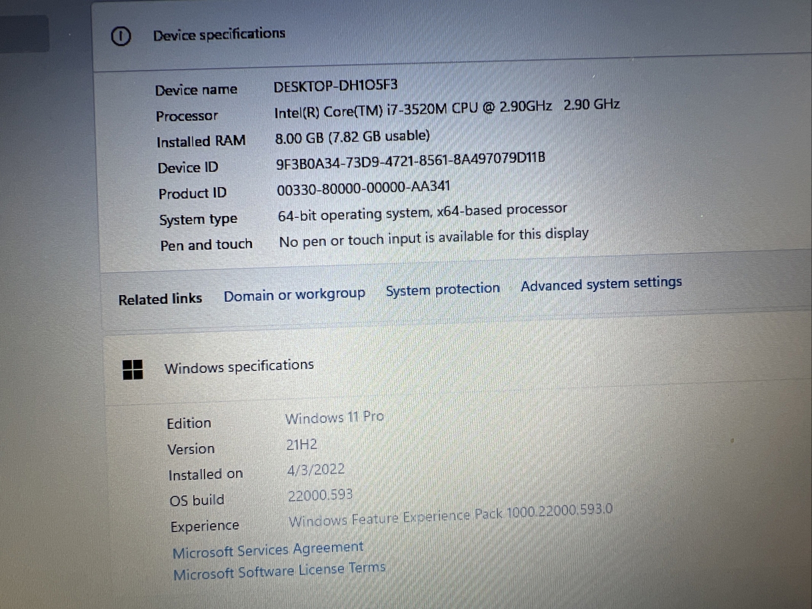 Lenovo Thinkpad T430s Laptop i5-3520M 2.90GHz 8GB Ram 256GB SSD Win11 Pro