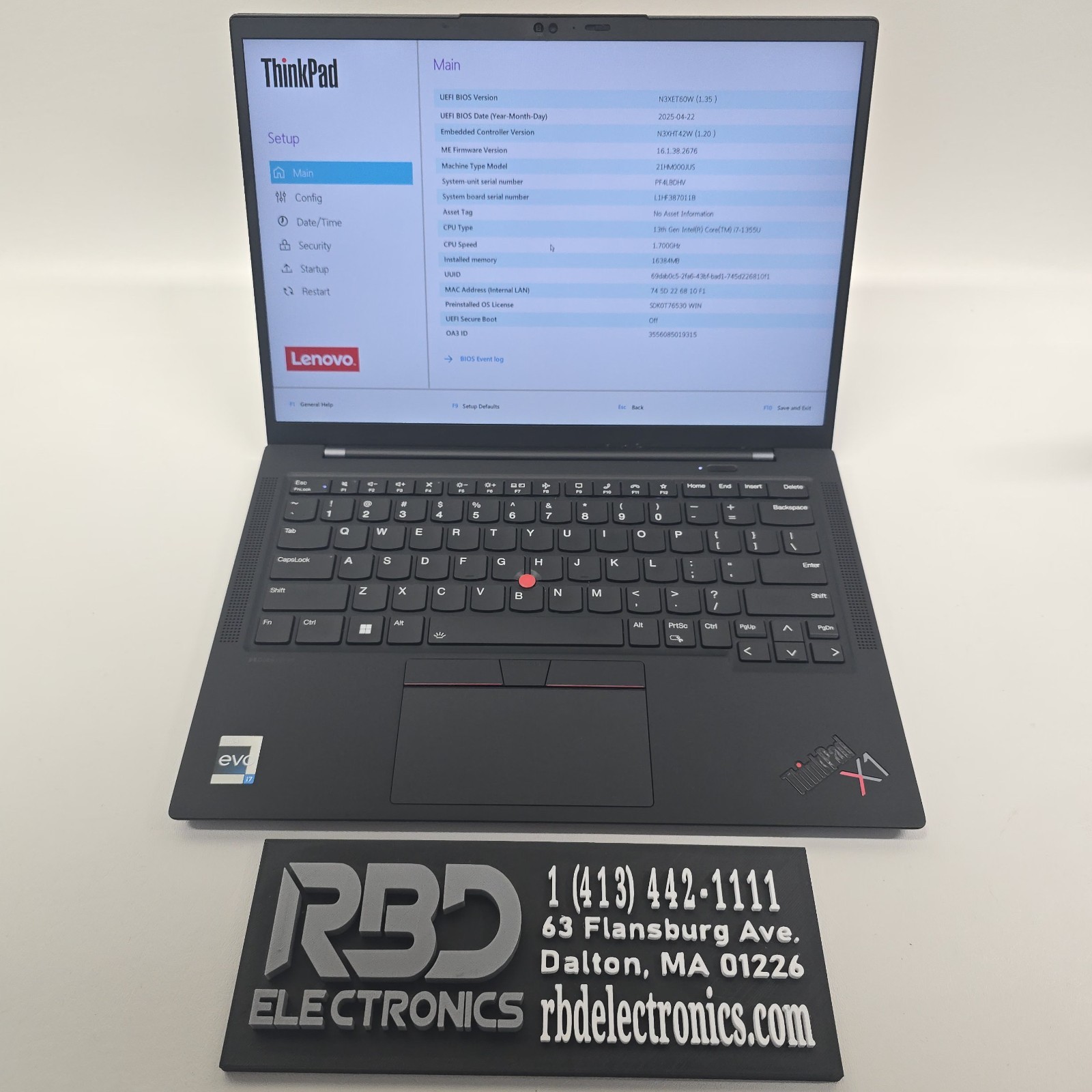 Lenovo ThinkPad X1 Carbon Gen 11 FHD+ Touch I7-1355U 16GB 512 NO OS W/AC