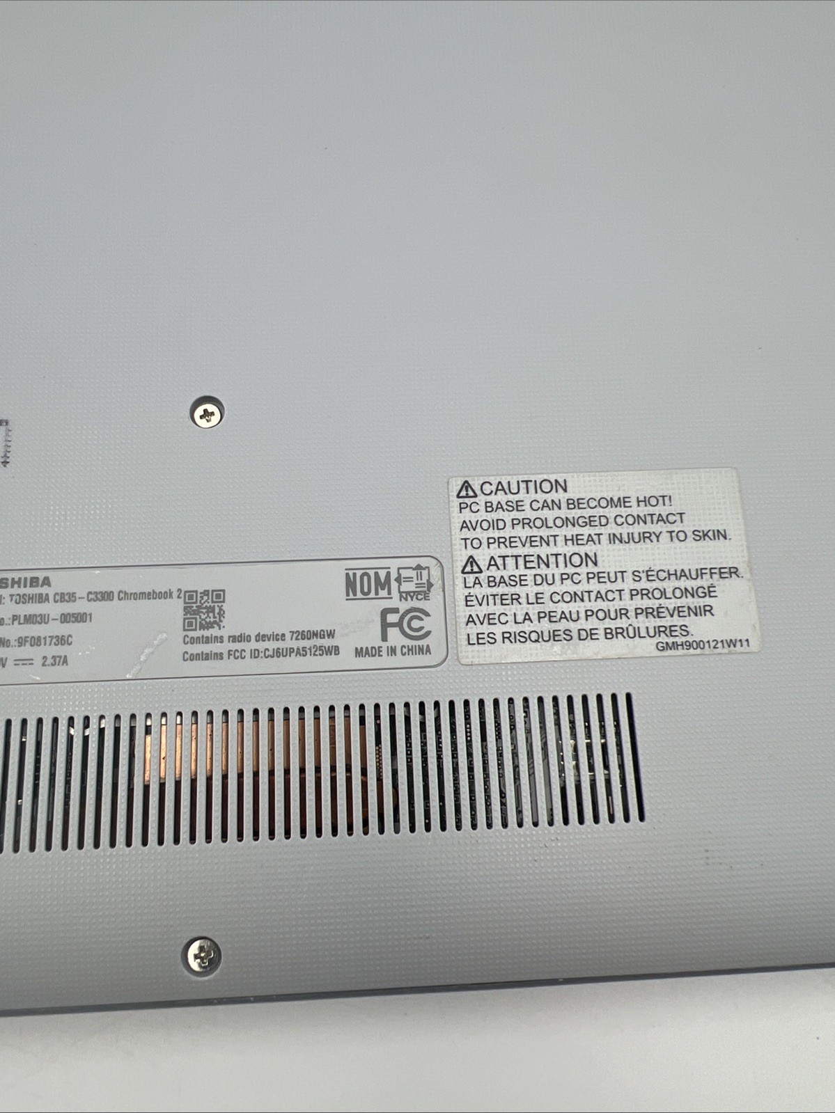 Toshiba Chromebook 2 Skulcandy CB35-C3330 4GB Intel Celeron 3215u Working