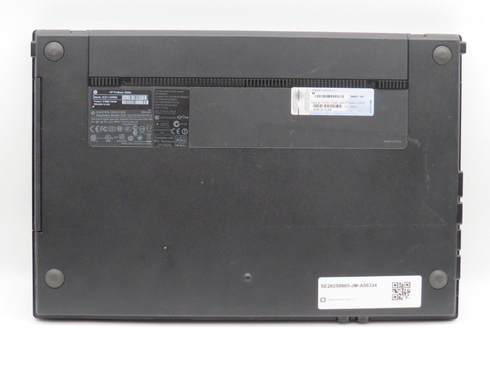 HP ProBook 4520s | i3-350m @ 2.26GHz | 4GB DDR3 | 15.6″ | No HD/OS/AC | Parts