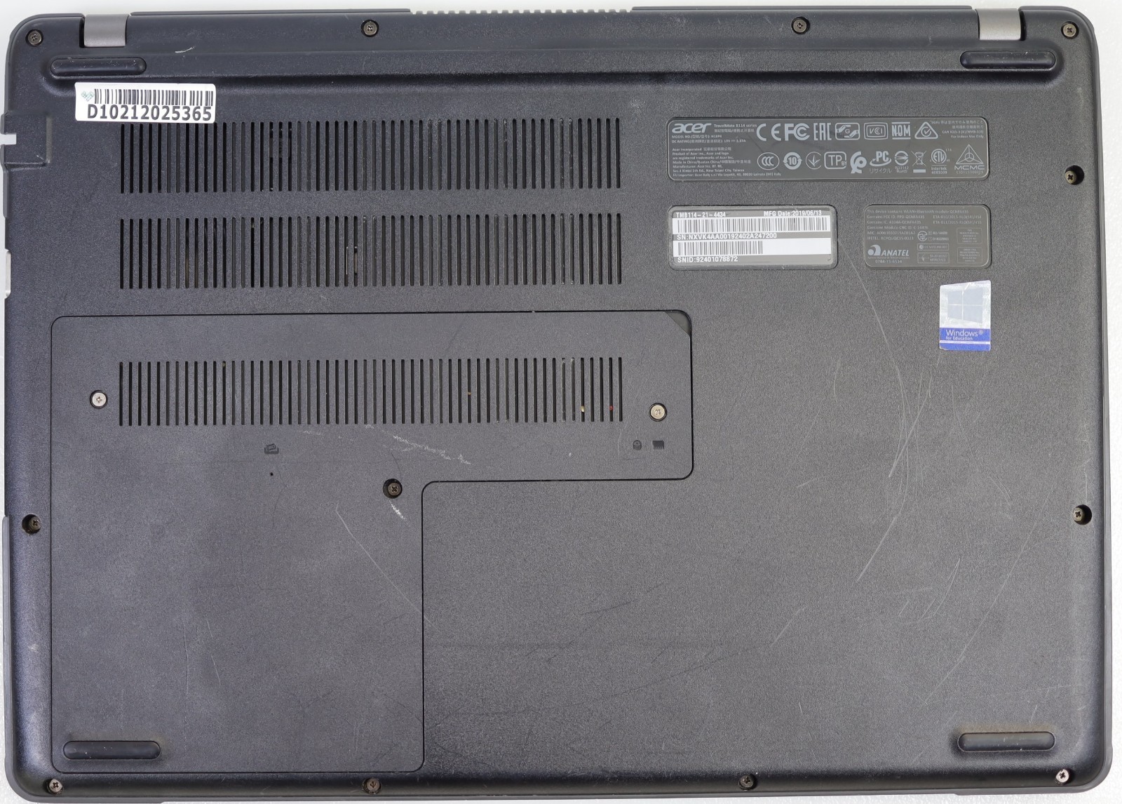 Acer TRAVELMATE B114-21 13.9″ AMD A4-9120C RADEON R4 4GB 64GB MMC Fair No COA