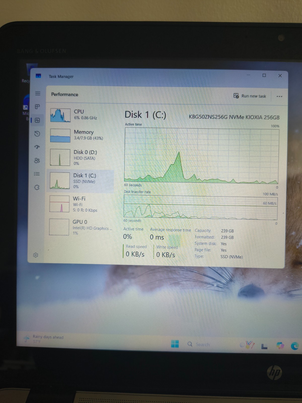 HP 15.6″ Elitebook G3 Core i5VPRO@2.4GHz 256GB NVMe SSD+1TB HDD Windows 11 Pro
