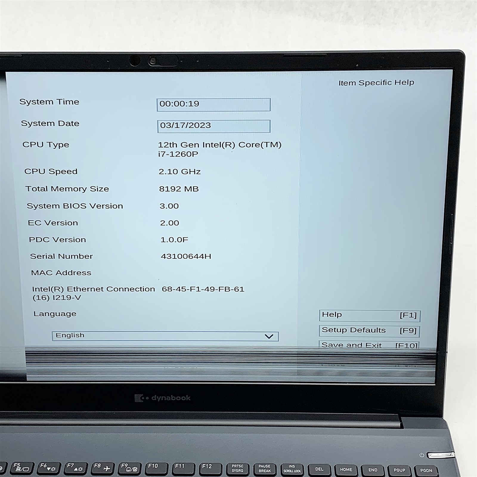 DynaBook Tecra A50-K Laptop Intel Core i7 1260p 2.10GHZ 15.6″ 8GB NO HDD Parts