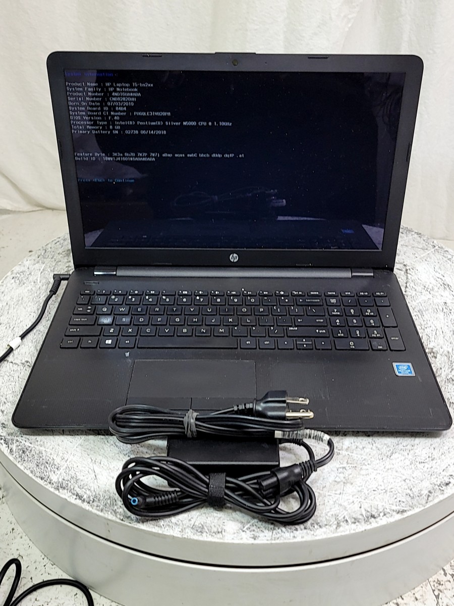 HP 15-BS289WM 4ND16UA#ABA PC Laptop PENTIUM SILVER N5000 8GB 500GB SEE NOTES