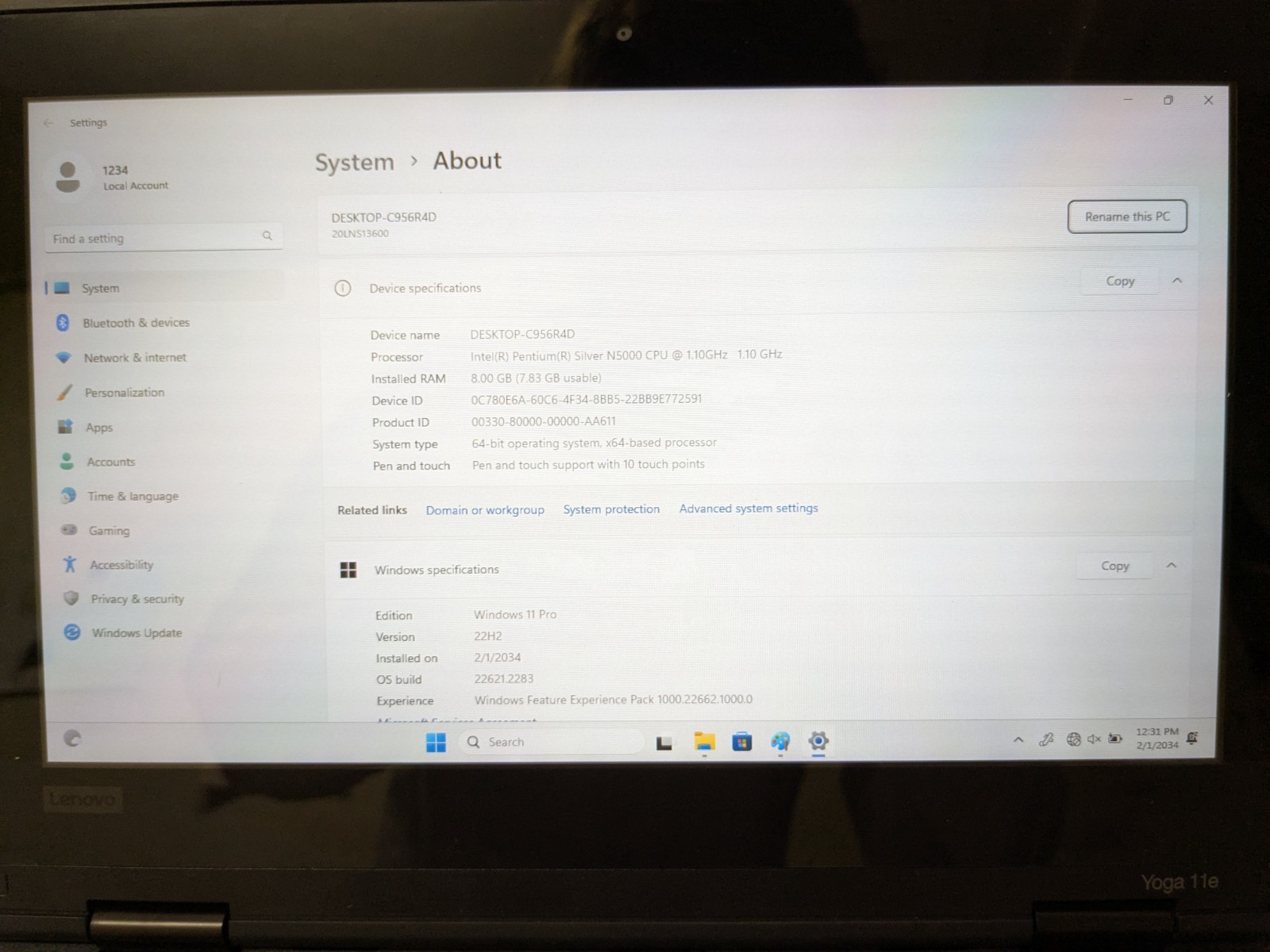 Lenovo ThinkPad 11e Yoga 6th Gen 11.6″ M3-8100Y 8GB RAM 128GB SSD Win11 w/ Pen