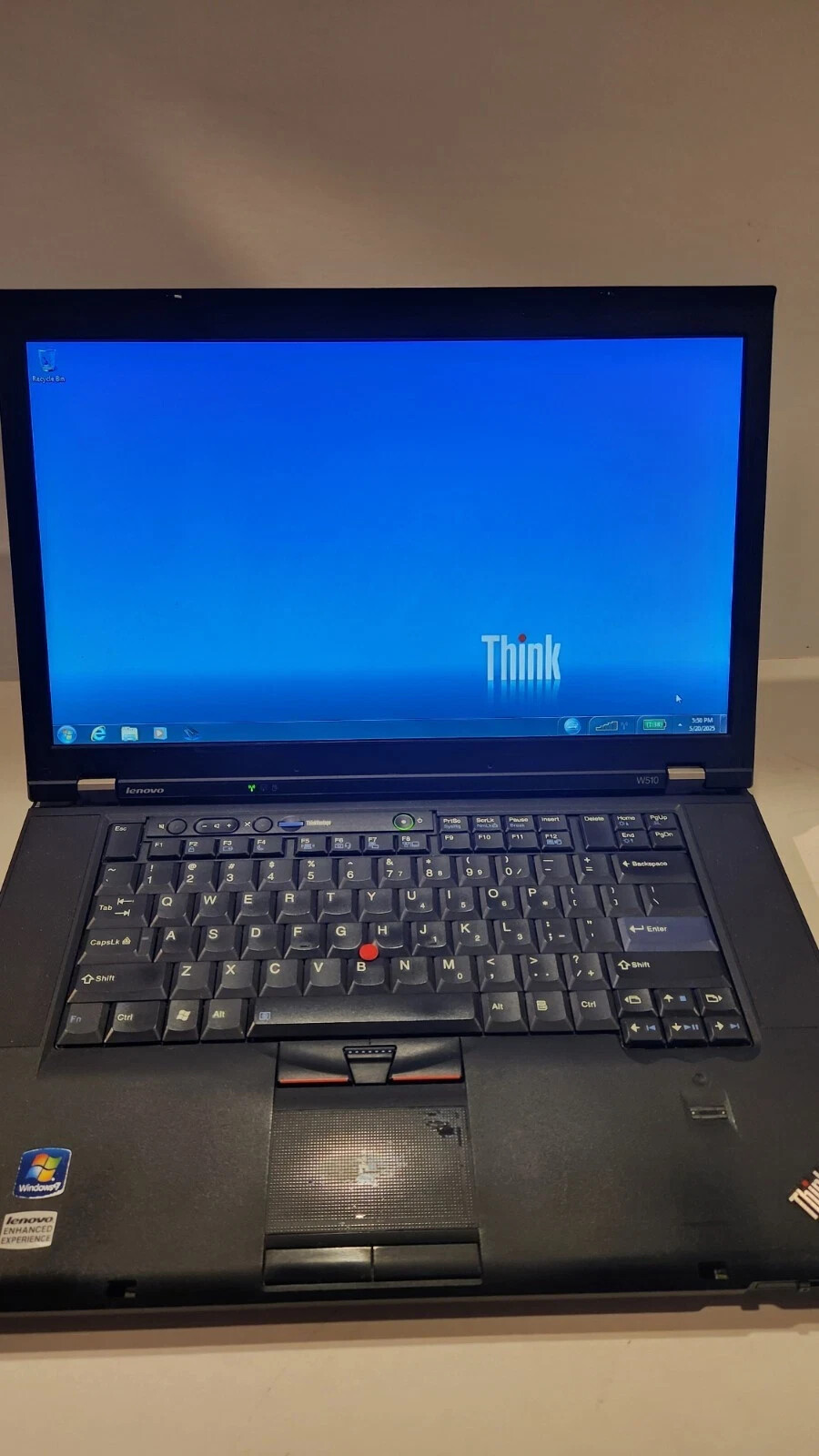 Lenovo ThinkPad W510 Core I7-Q820 @ 1.73GHz 4GB RAM 256GB SSD