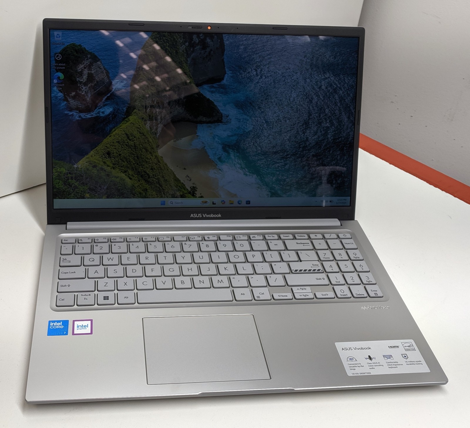 Asus VivoBook F1504V Laptop, 15.6in Core 7-150U, 16GB, 512GB