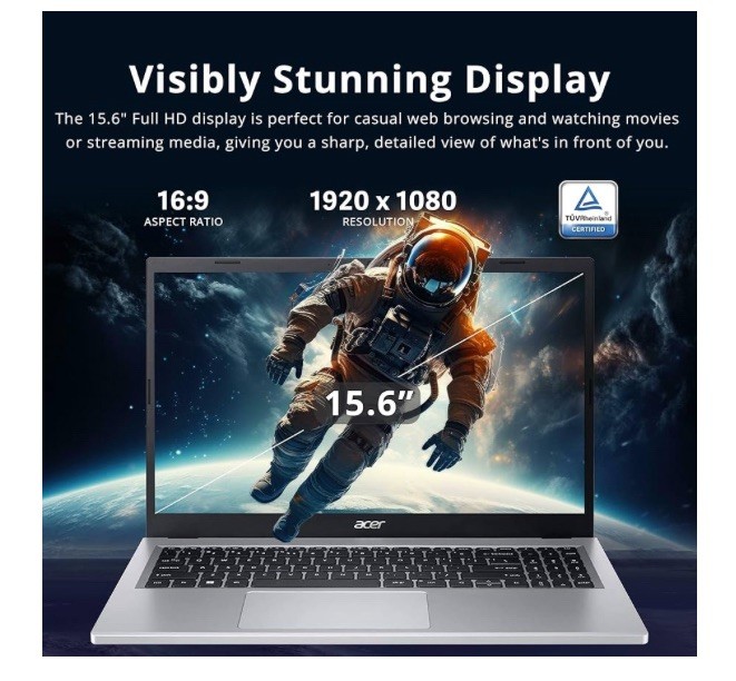 Acer Aspire 3 Laptop 15.6” Antiglare FHD Display 12GB RAM 256GB SSD Ryzen 3 New