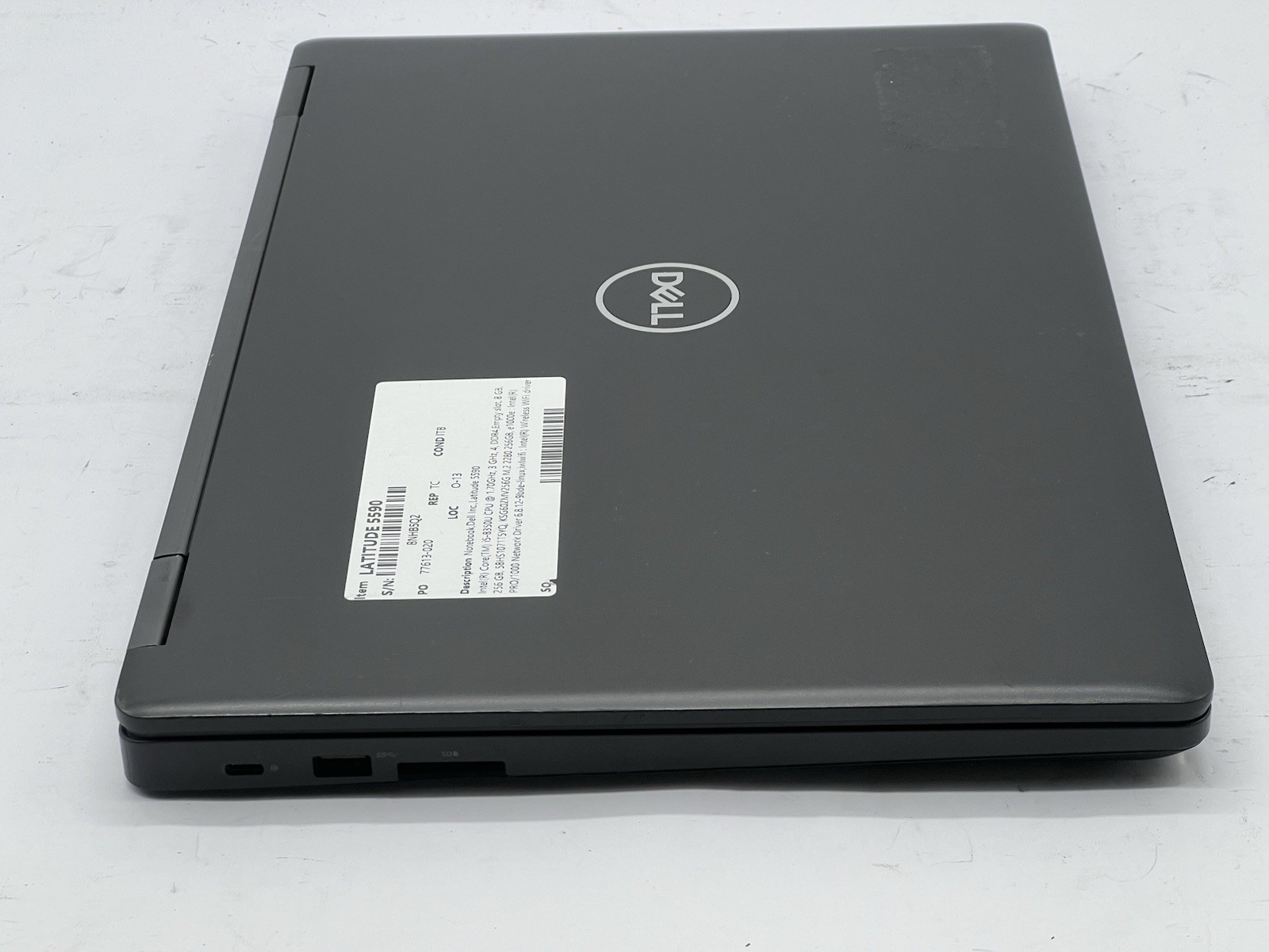Dell Latitude 5590, i5-8350U CPU, @ 1.70GHz, 8GB RAM, 256GB SSD-No OS/Charger
