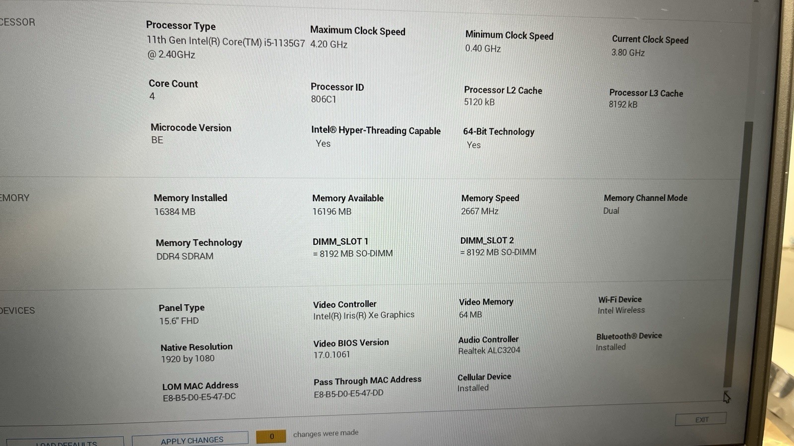 Dell Latitude 3520 Laptop i5-1135G7 16GB 256GB 15.6″ FHD Upgraded